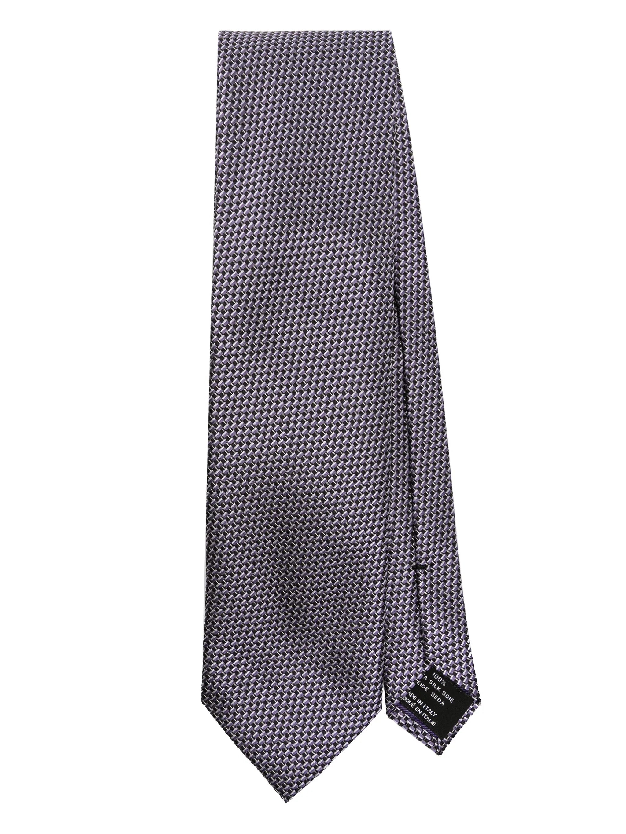 twill-weave silk tie