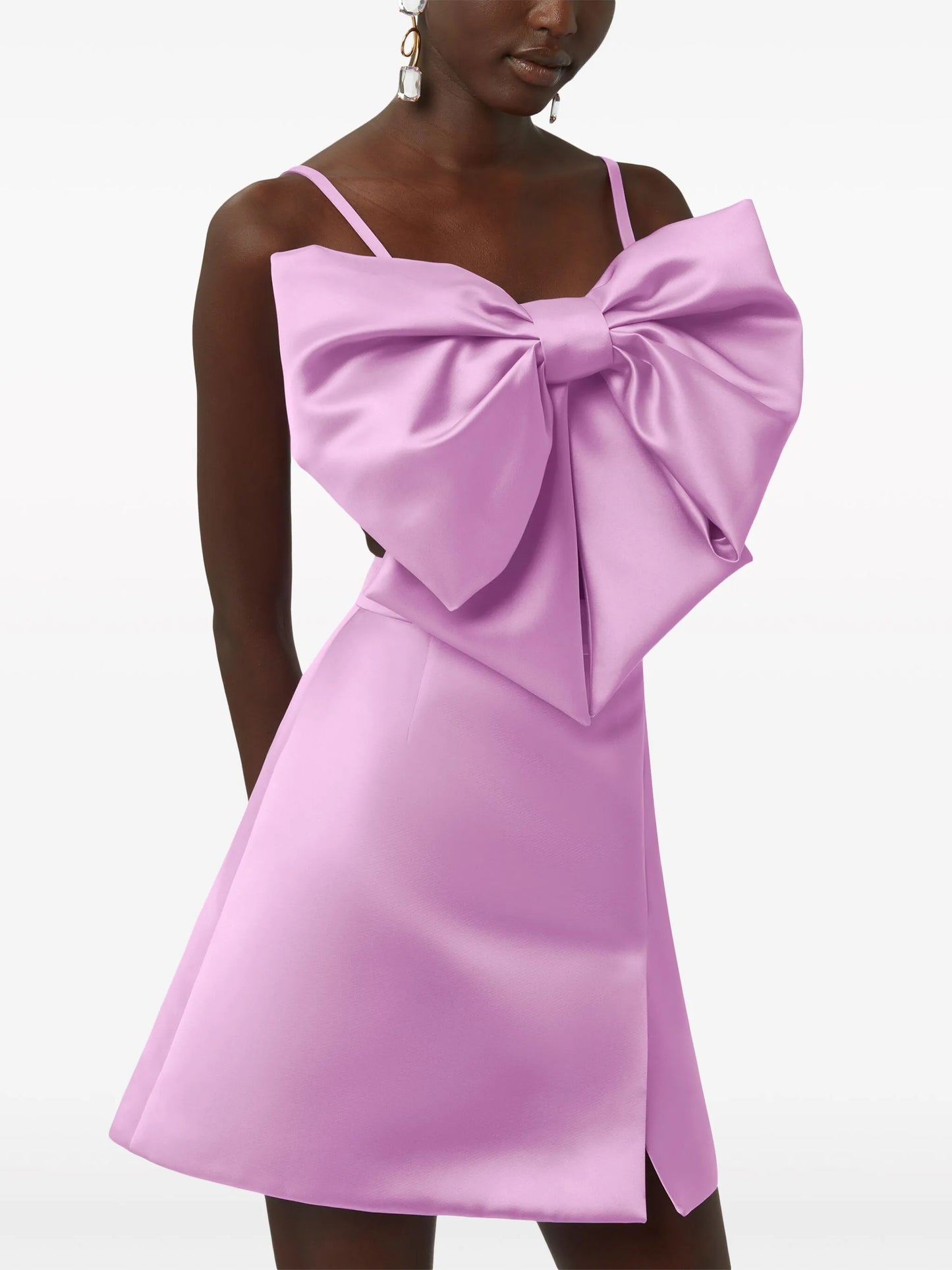 A-line satin skirt