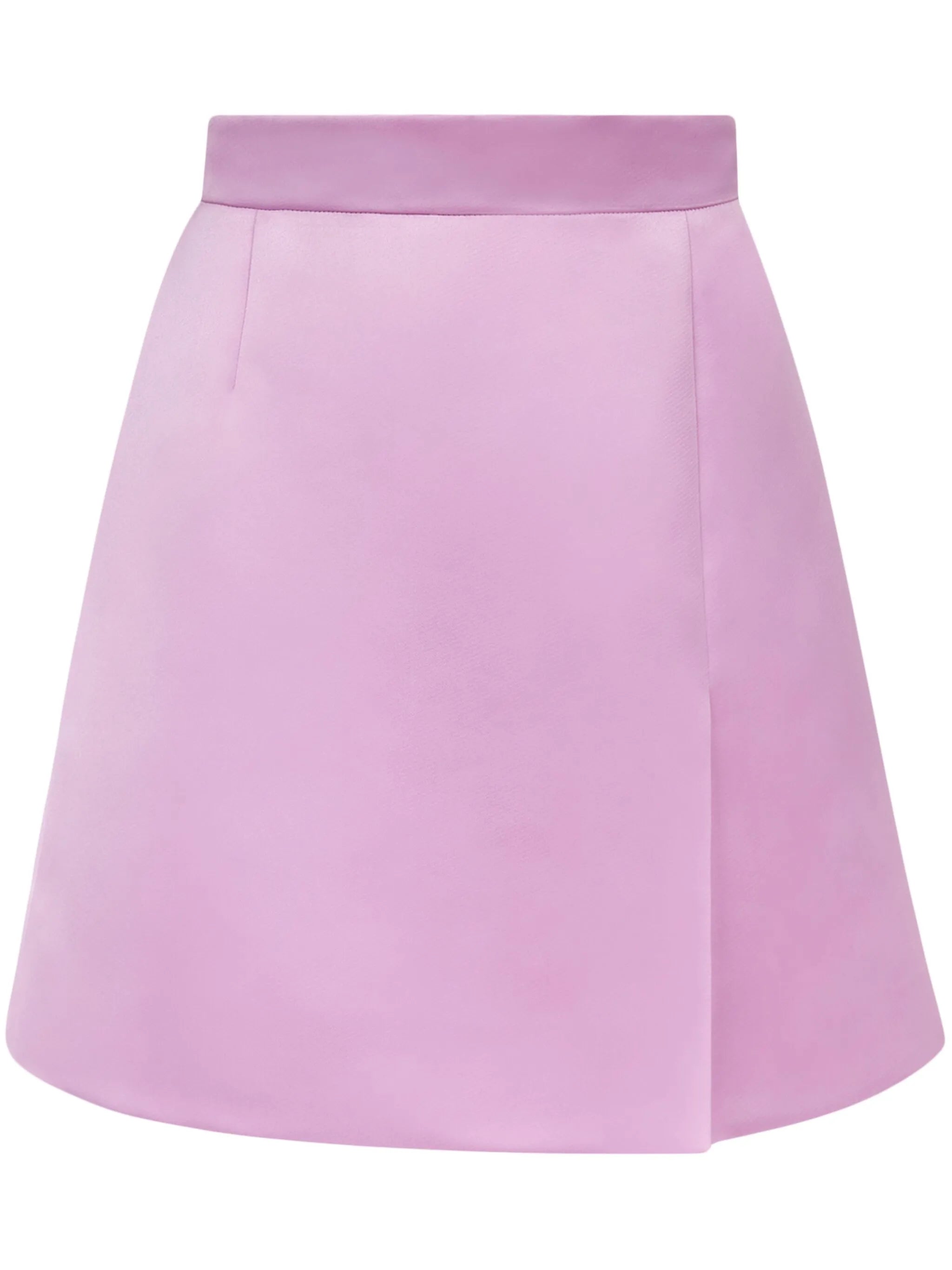 A-line satin skirt