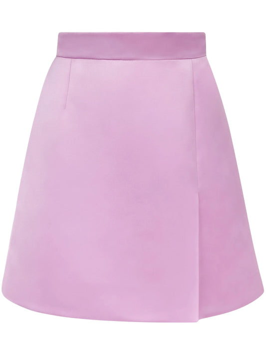 A-line satin skirt