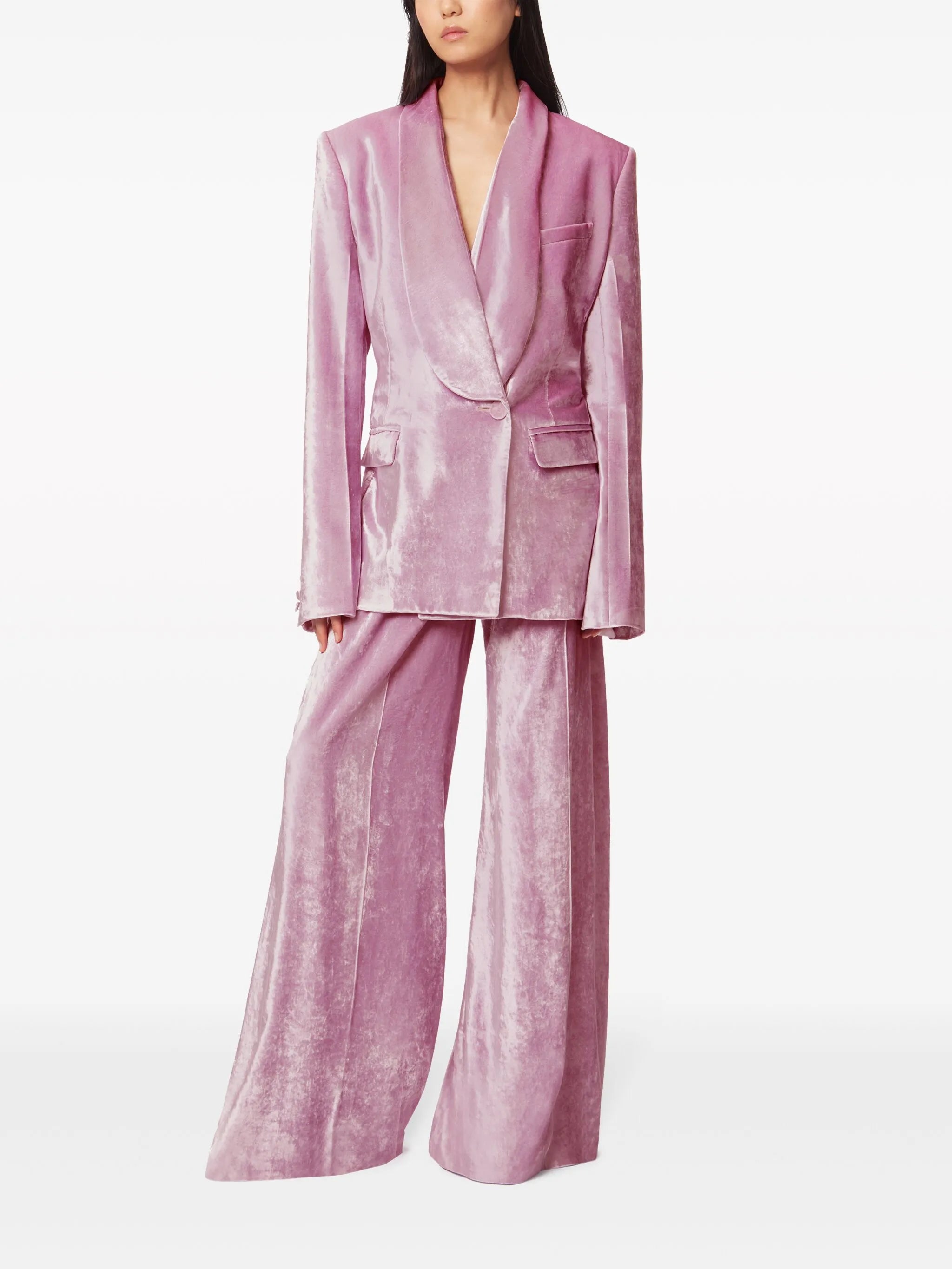 velvet palazzo trousers