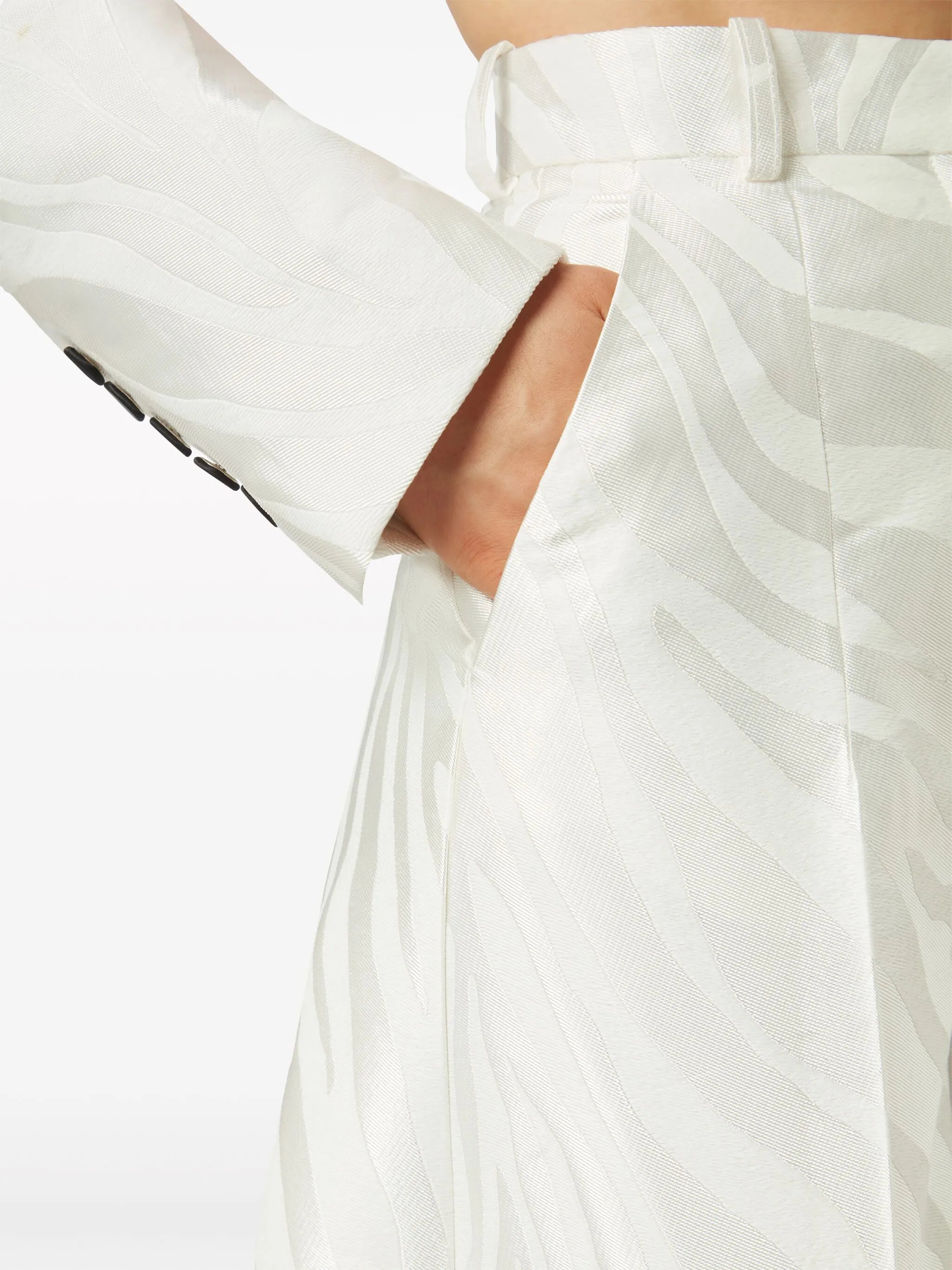 jacquard palazzo trousers