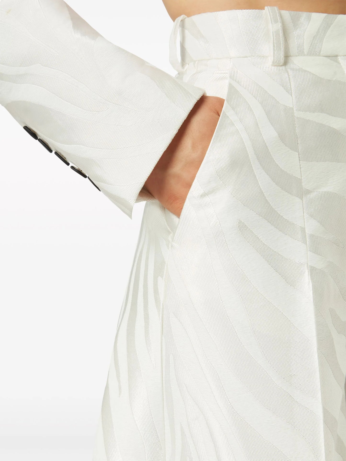 jacquard palazzo trousers