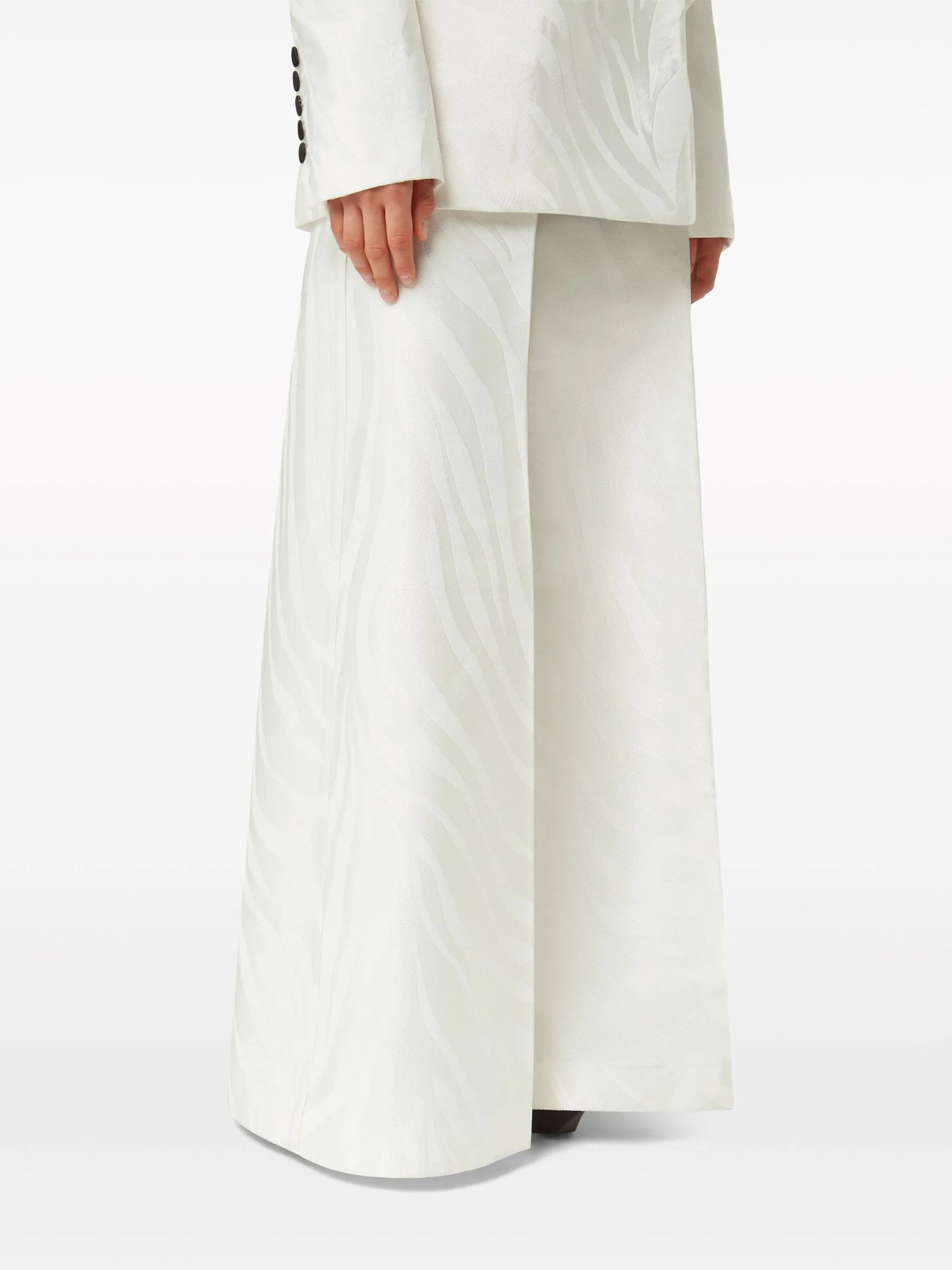 jacquard palazzo trousers