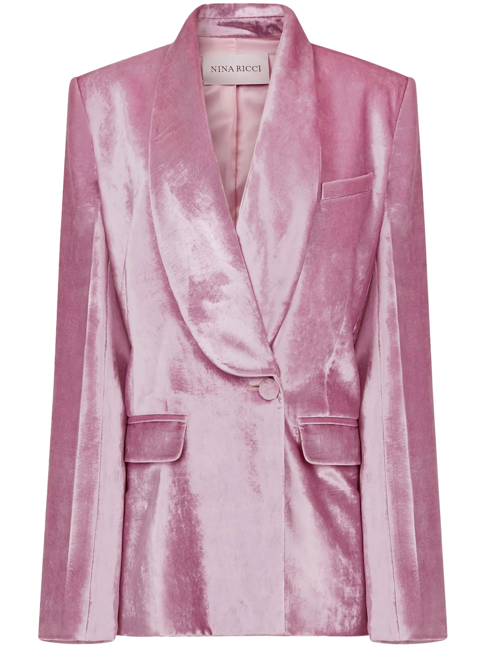 velvet single-breasted blazer