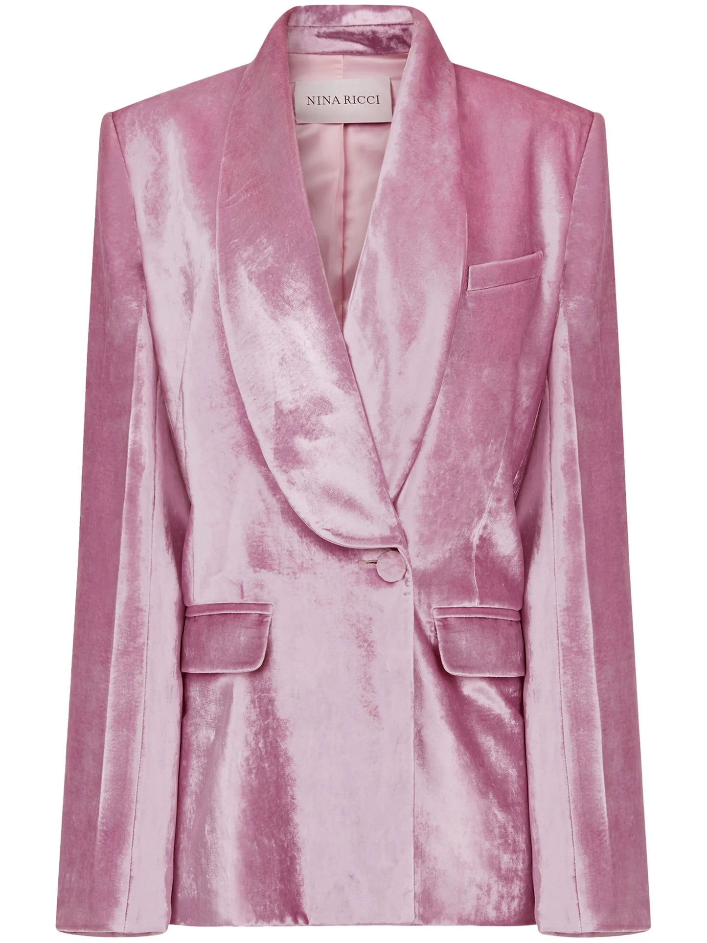 velvet single-breasted blazer