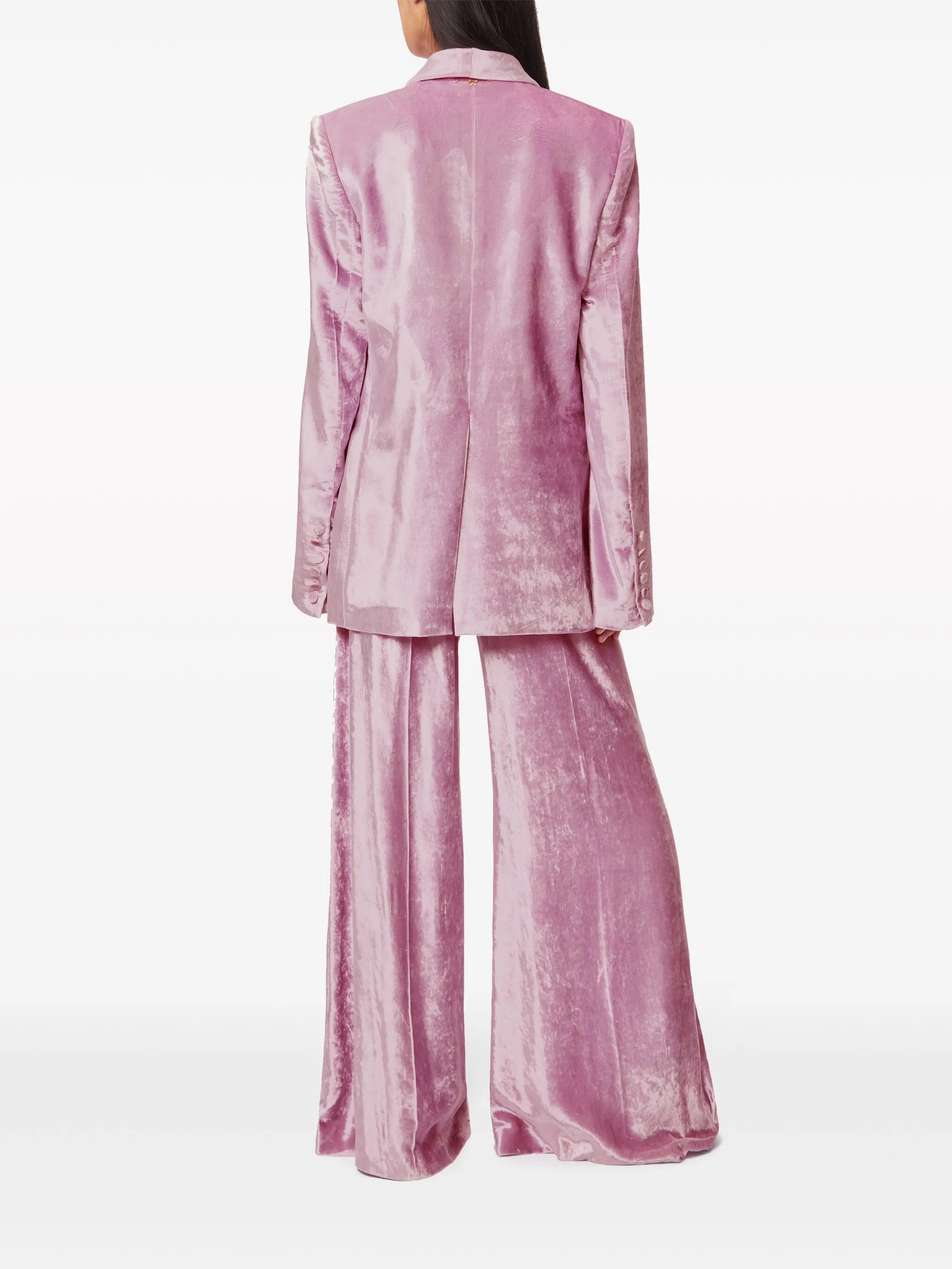 velvet single-breasted blazer