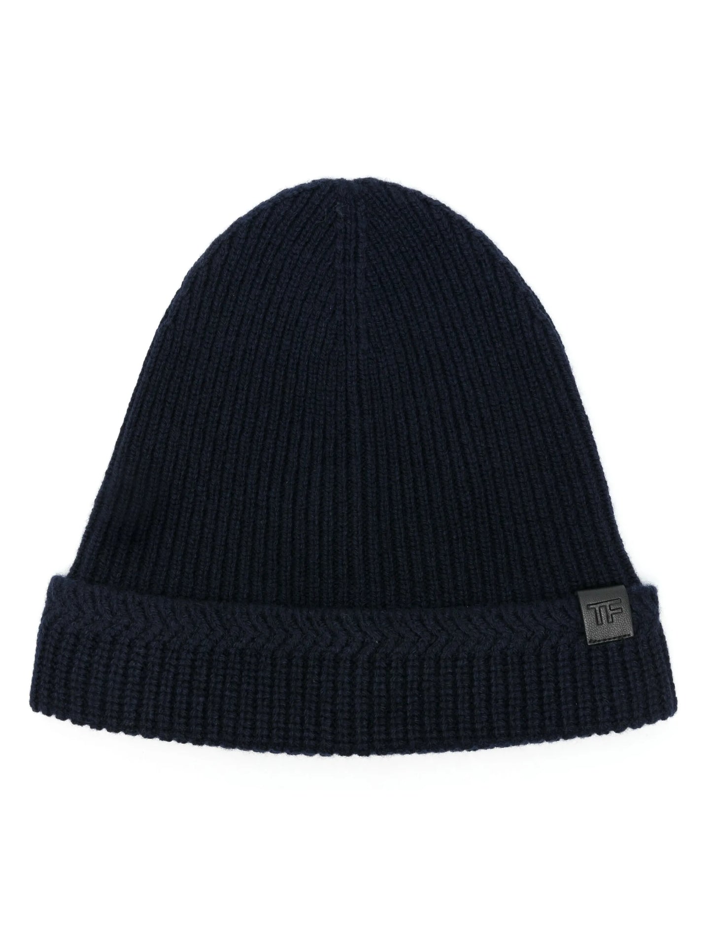 logo-patch ribbed-knit beanie