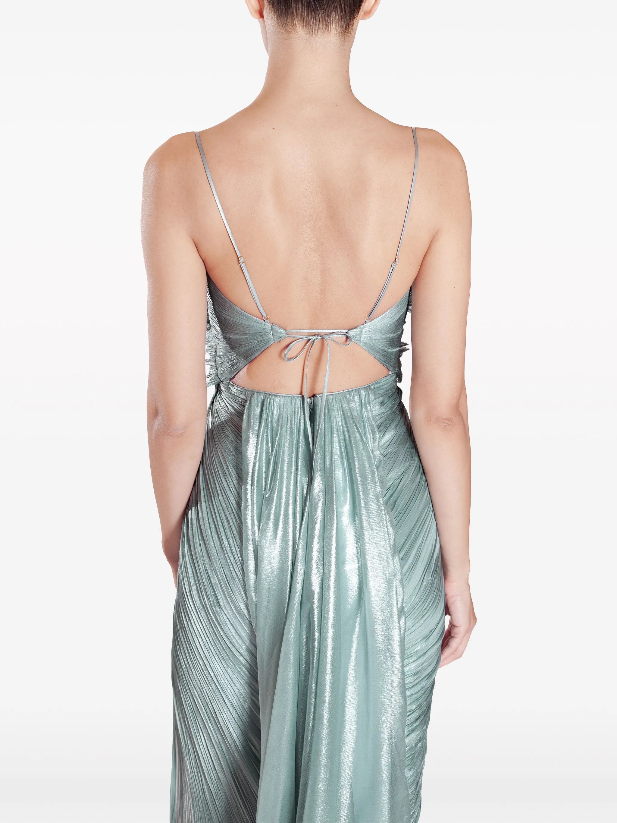 Manon pleated silk gown