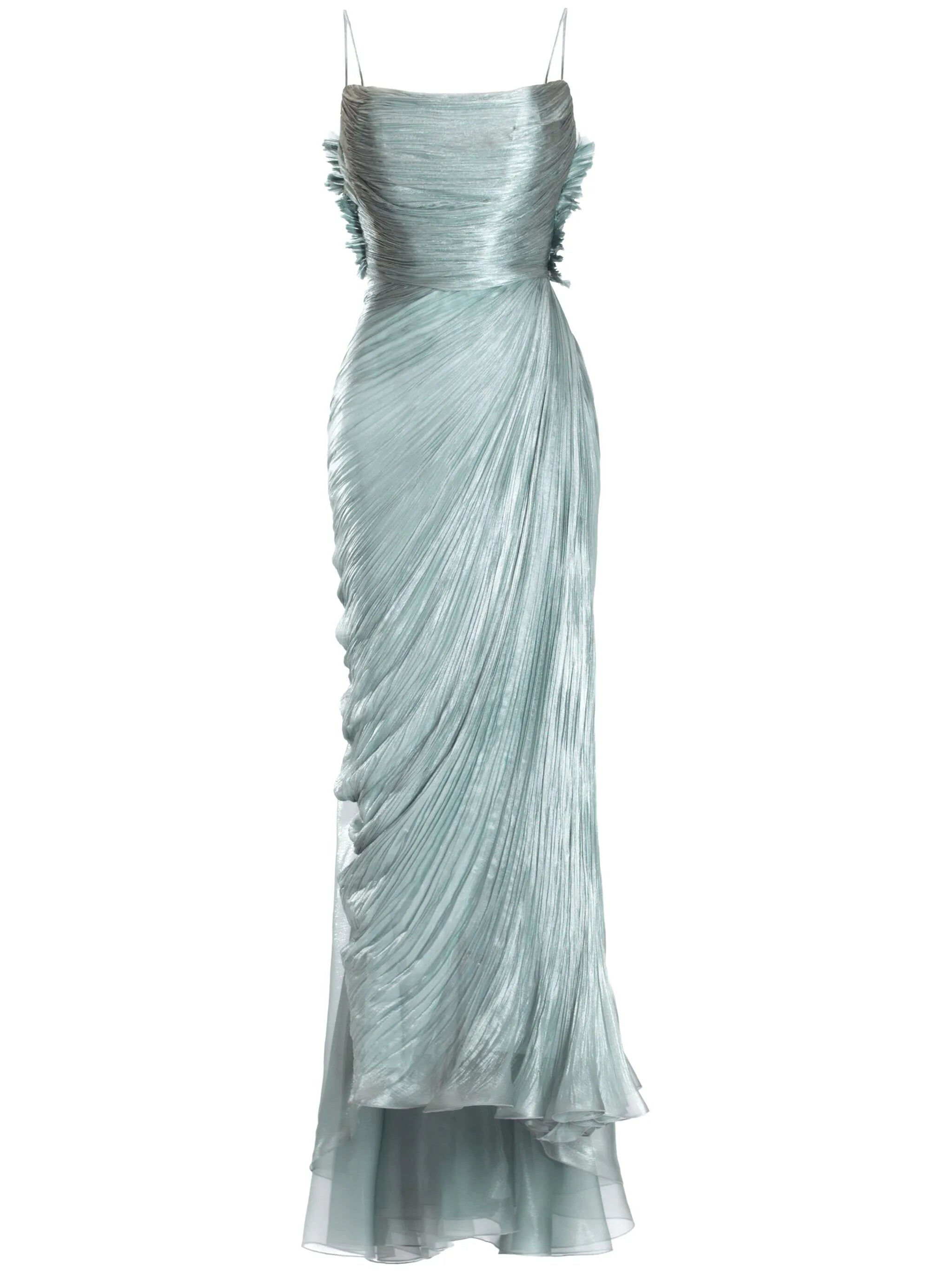 Manon pleated silk gown
