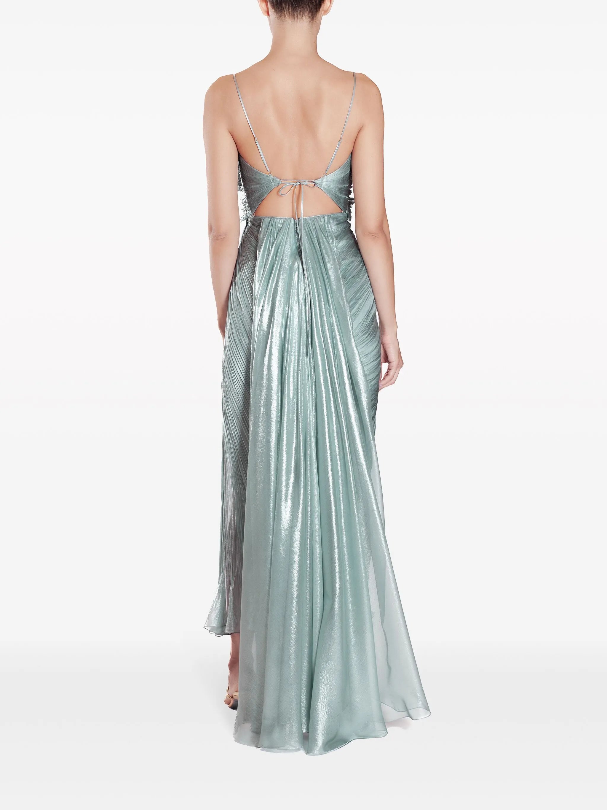 Manon pleated silk gown