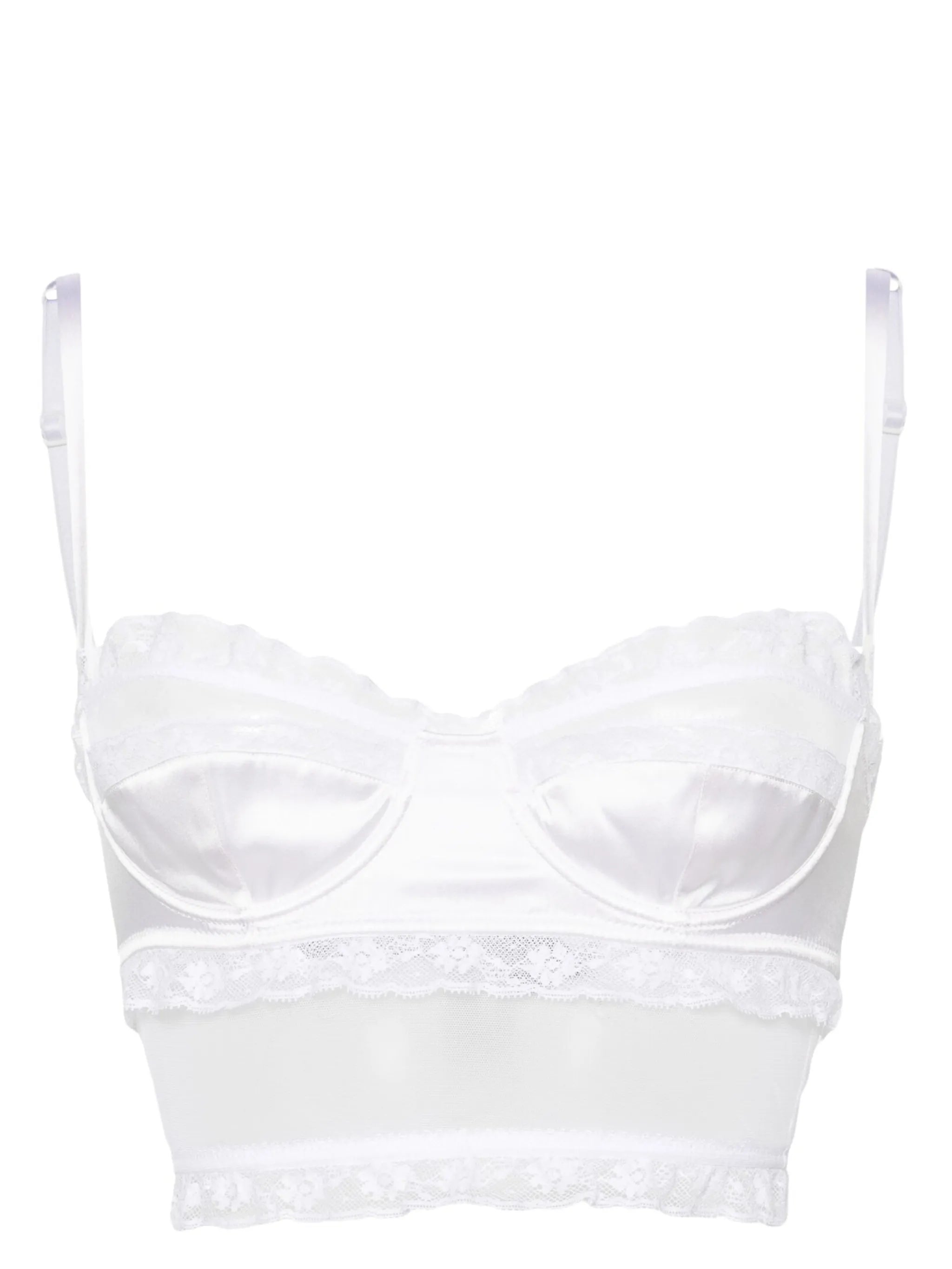 floral-lace balconette bra