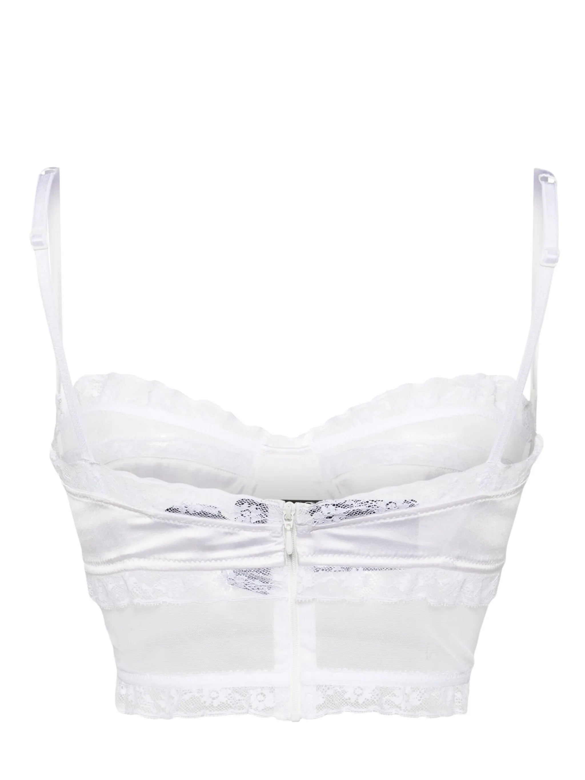 floral-lace balconette bra