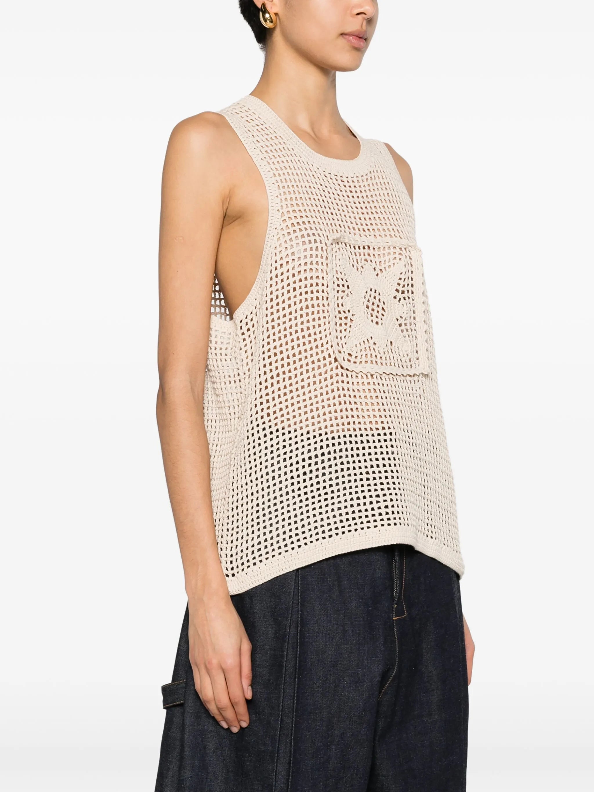 Myrtille crochet-knit top