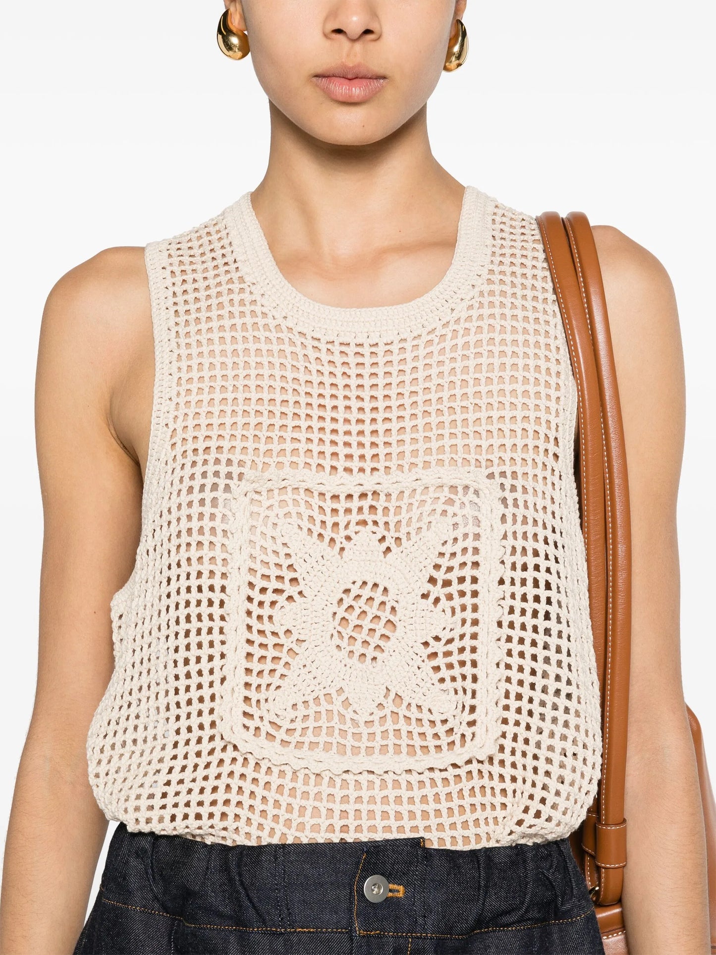 Myrtille crochet-knit top