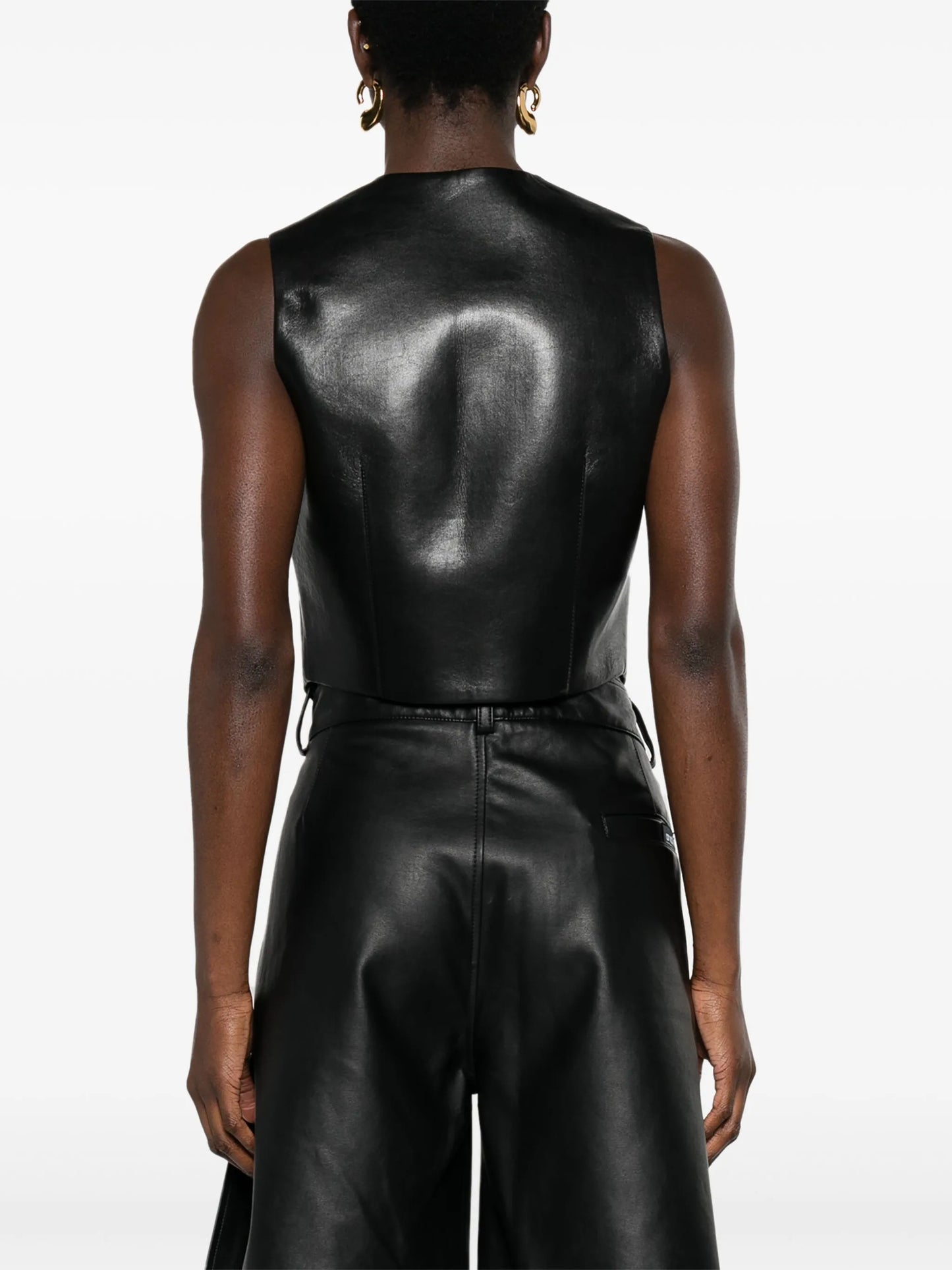 Arnona faux-leather waistcoat