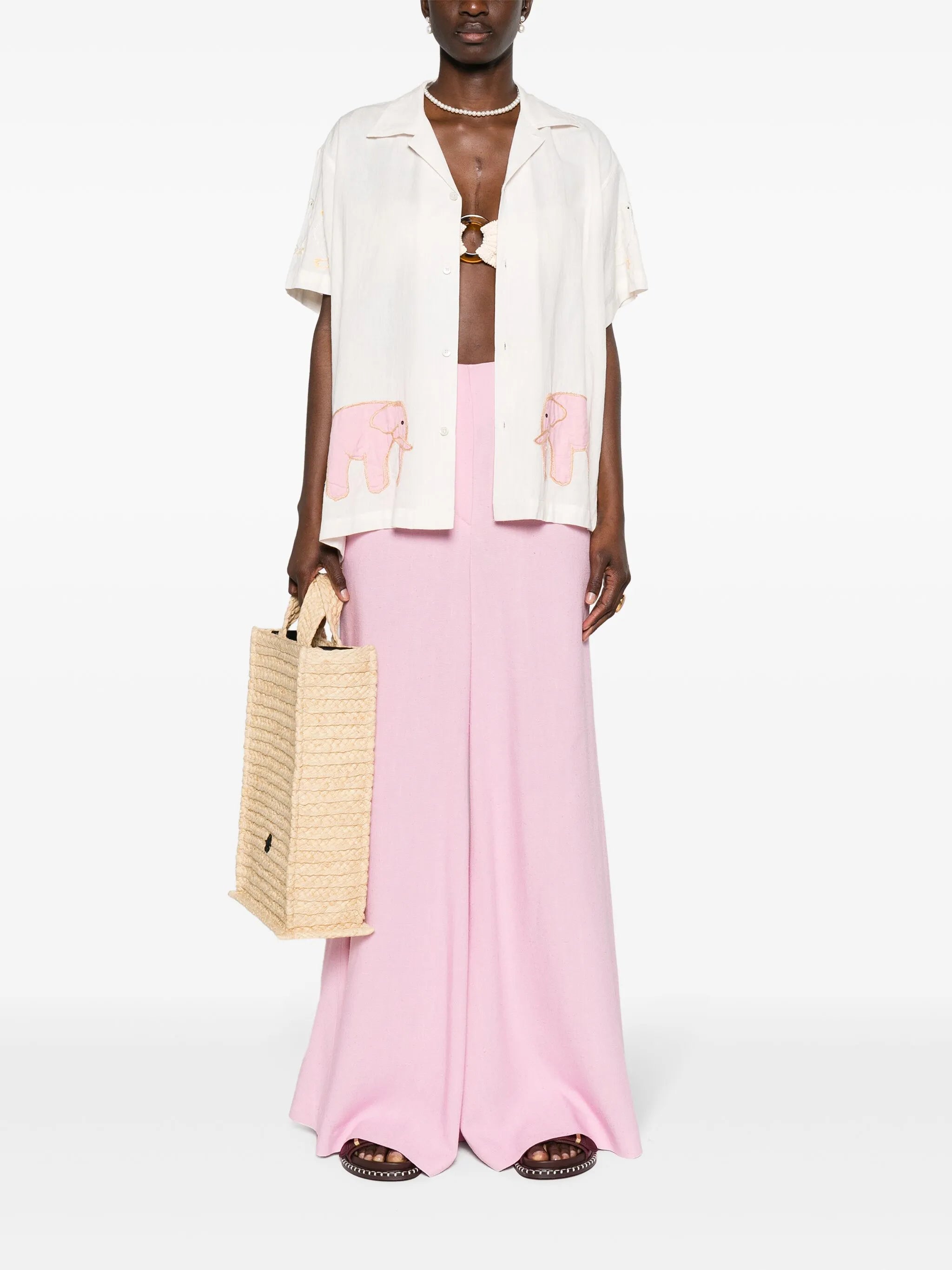 Charis high-waist palazzo pants
