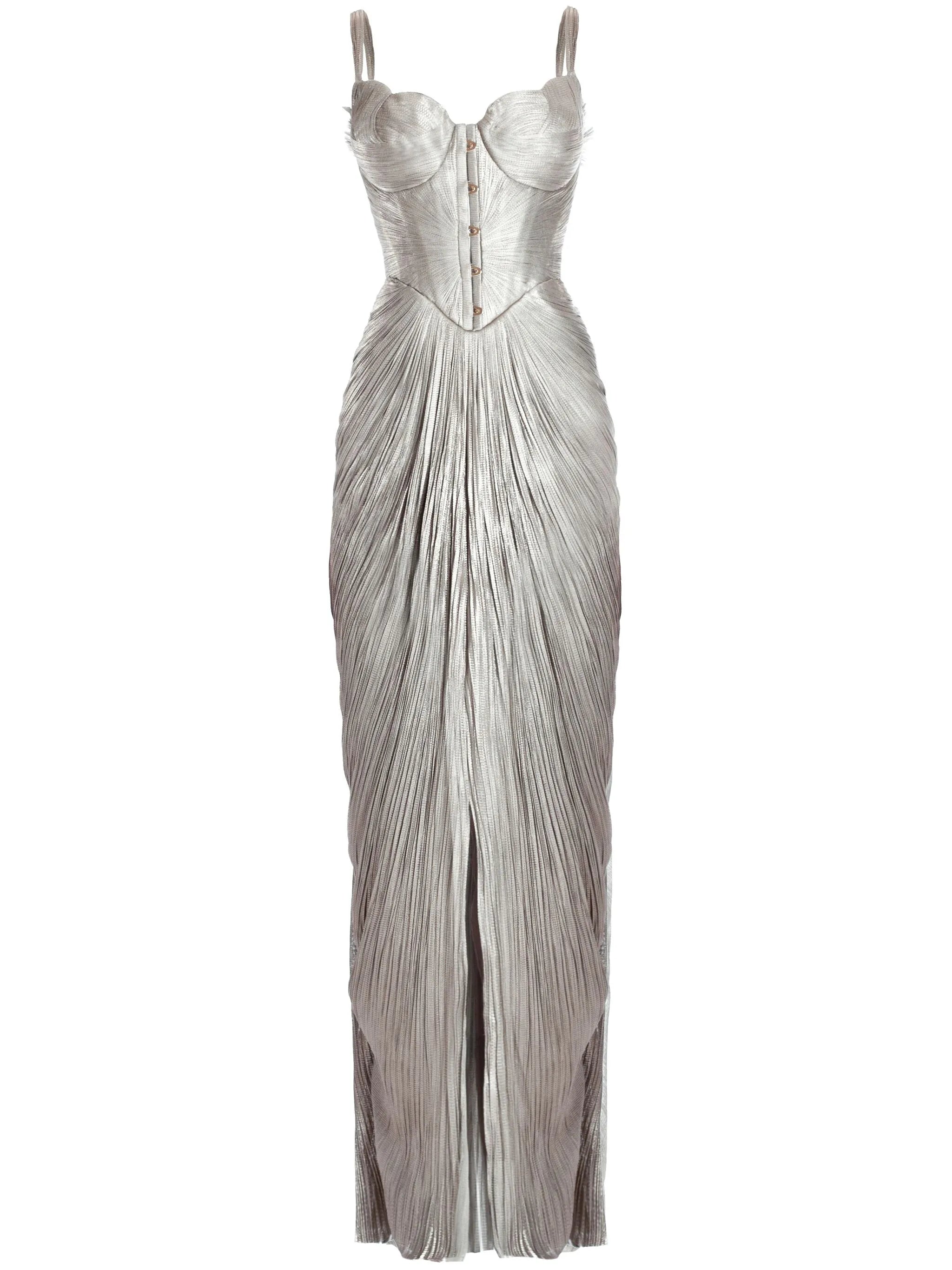 Noemie corset slit gown