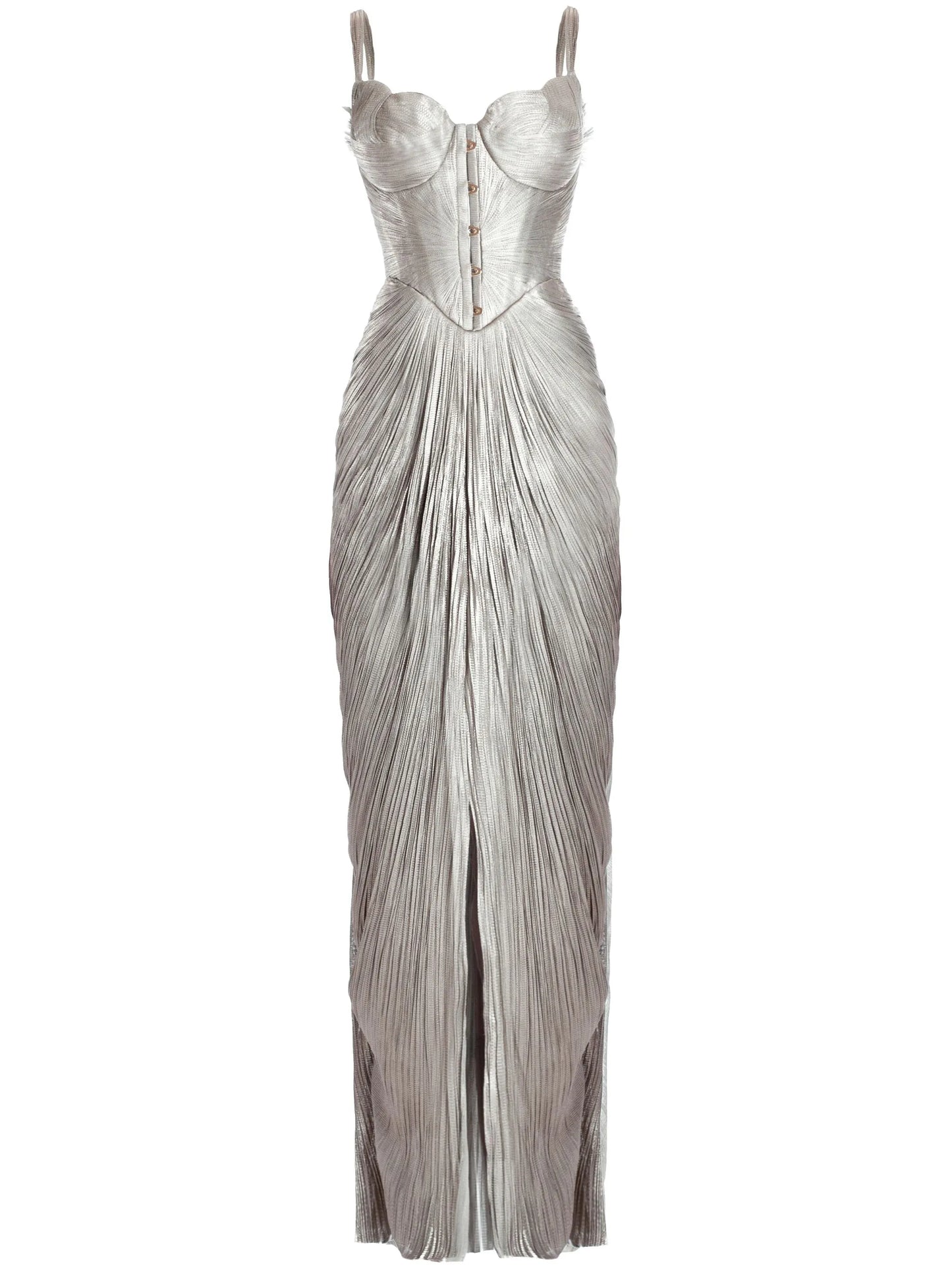 Noemie corset slit gown