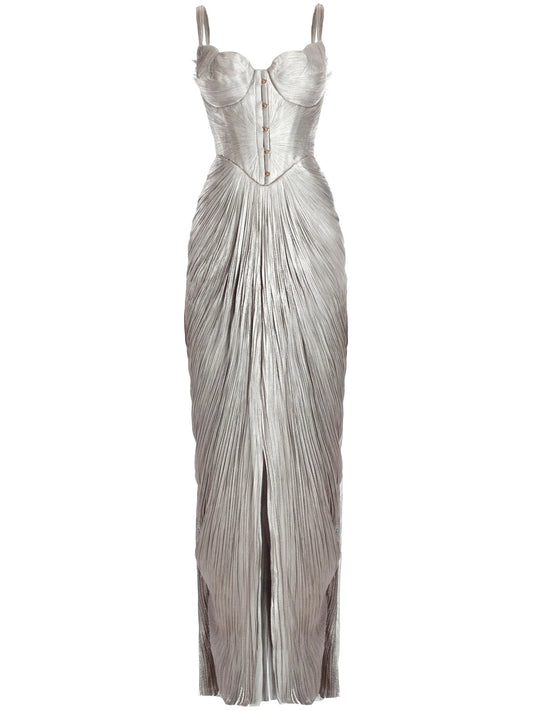 Noemie corset slit gown