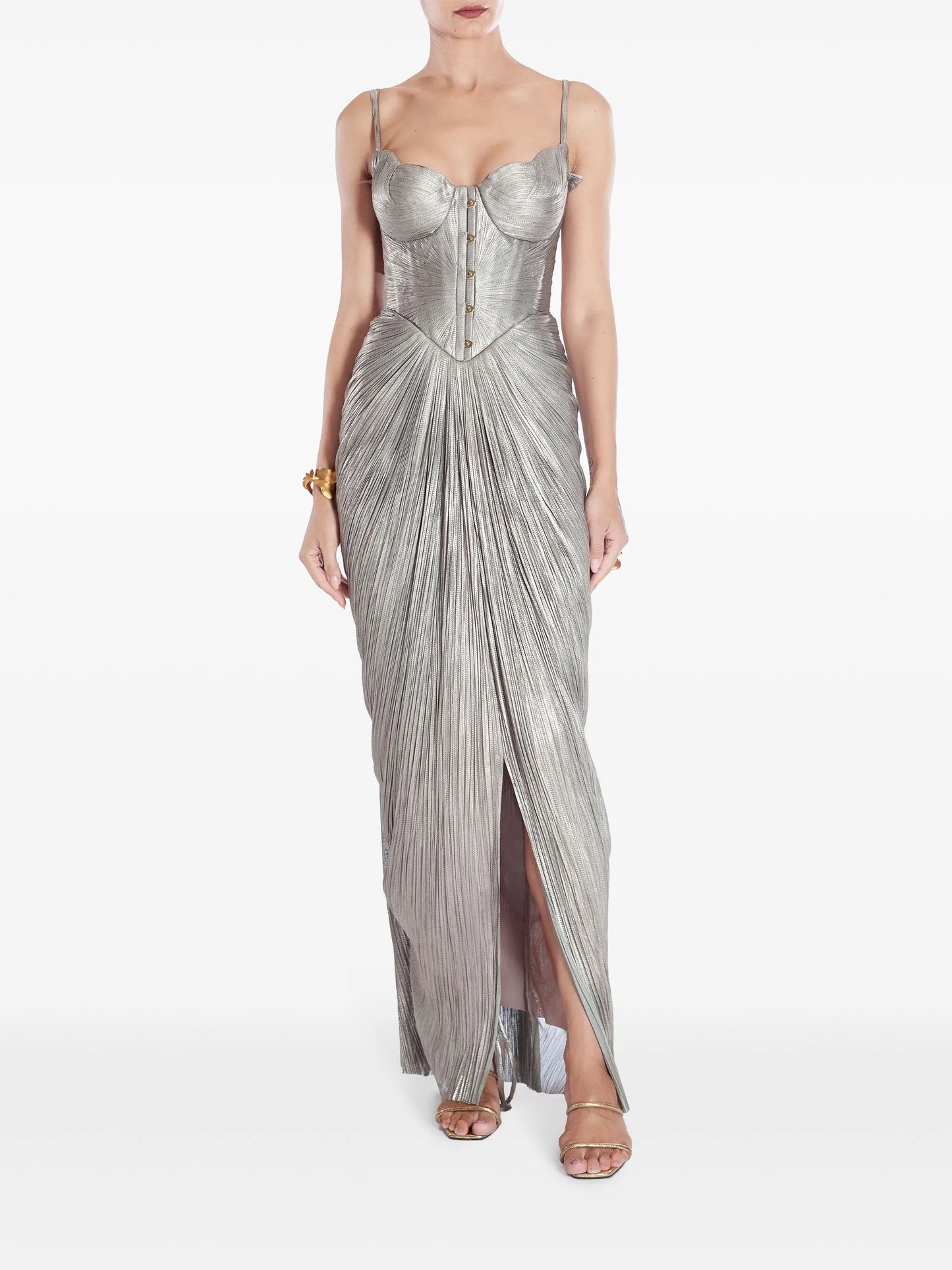 Noemie corset slit gown