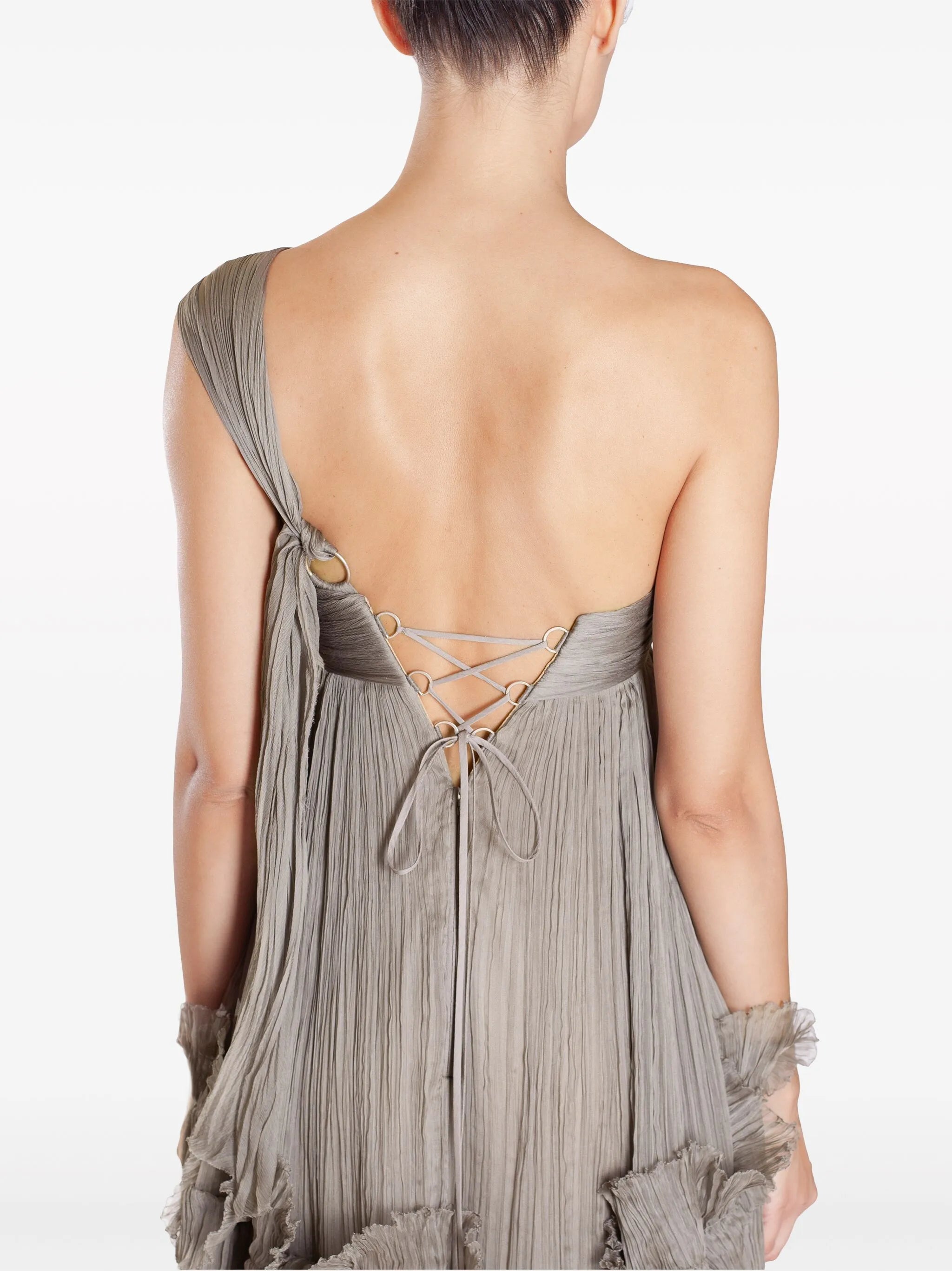 Celestia plissé maxi dress
