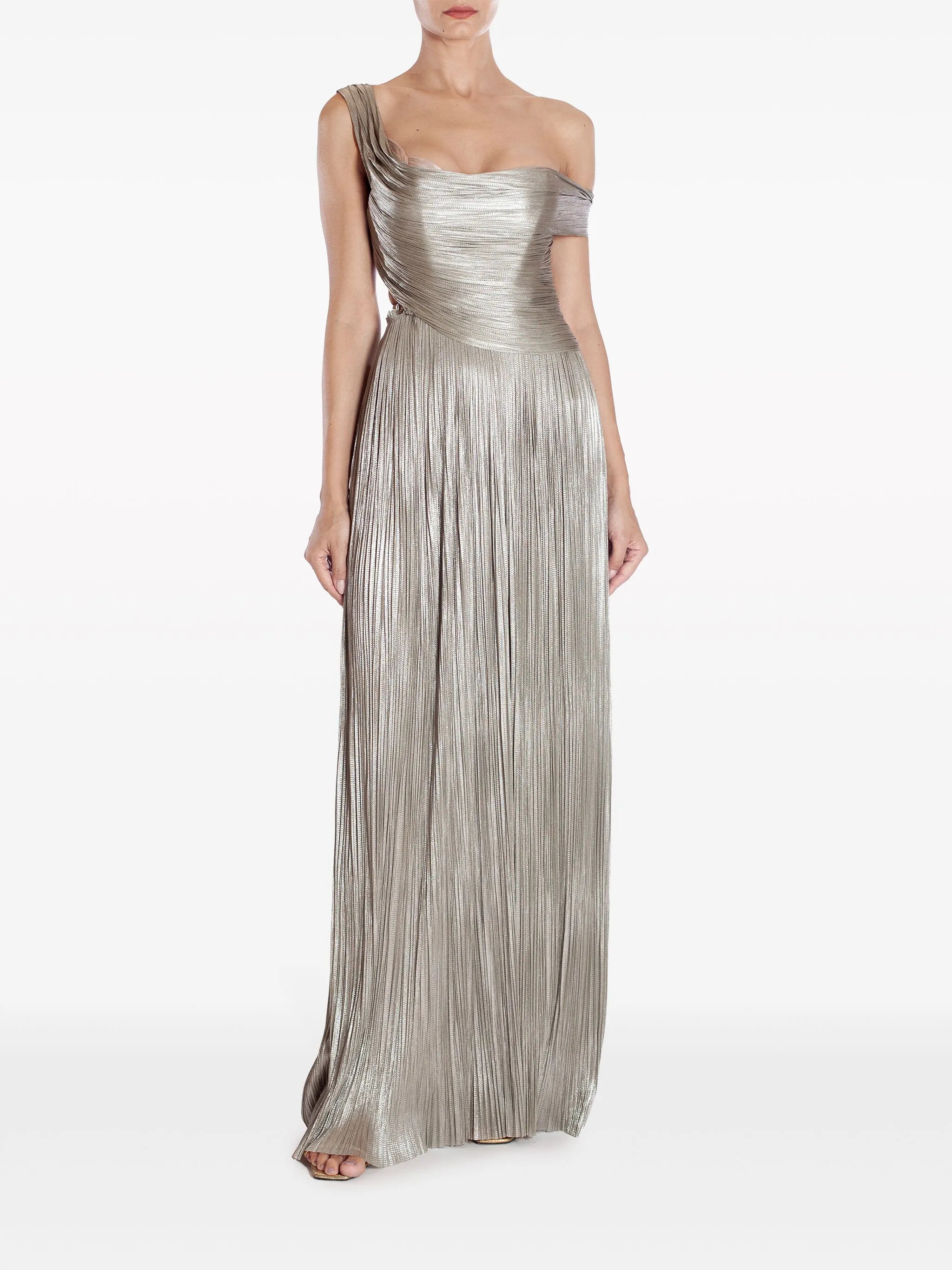 Serene draped gown