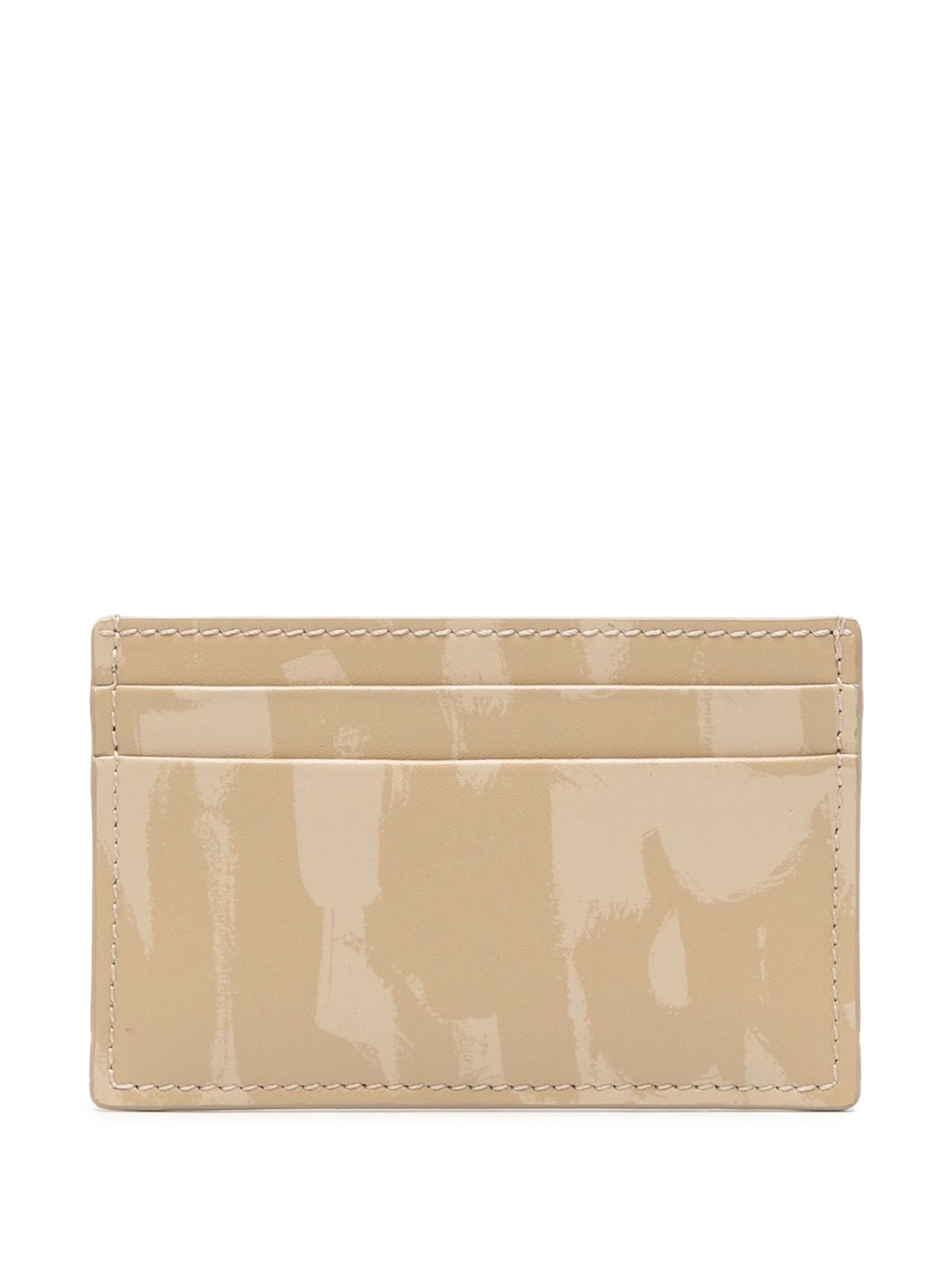 Graffiti-print leather cardholder