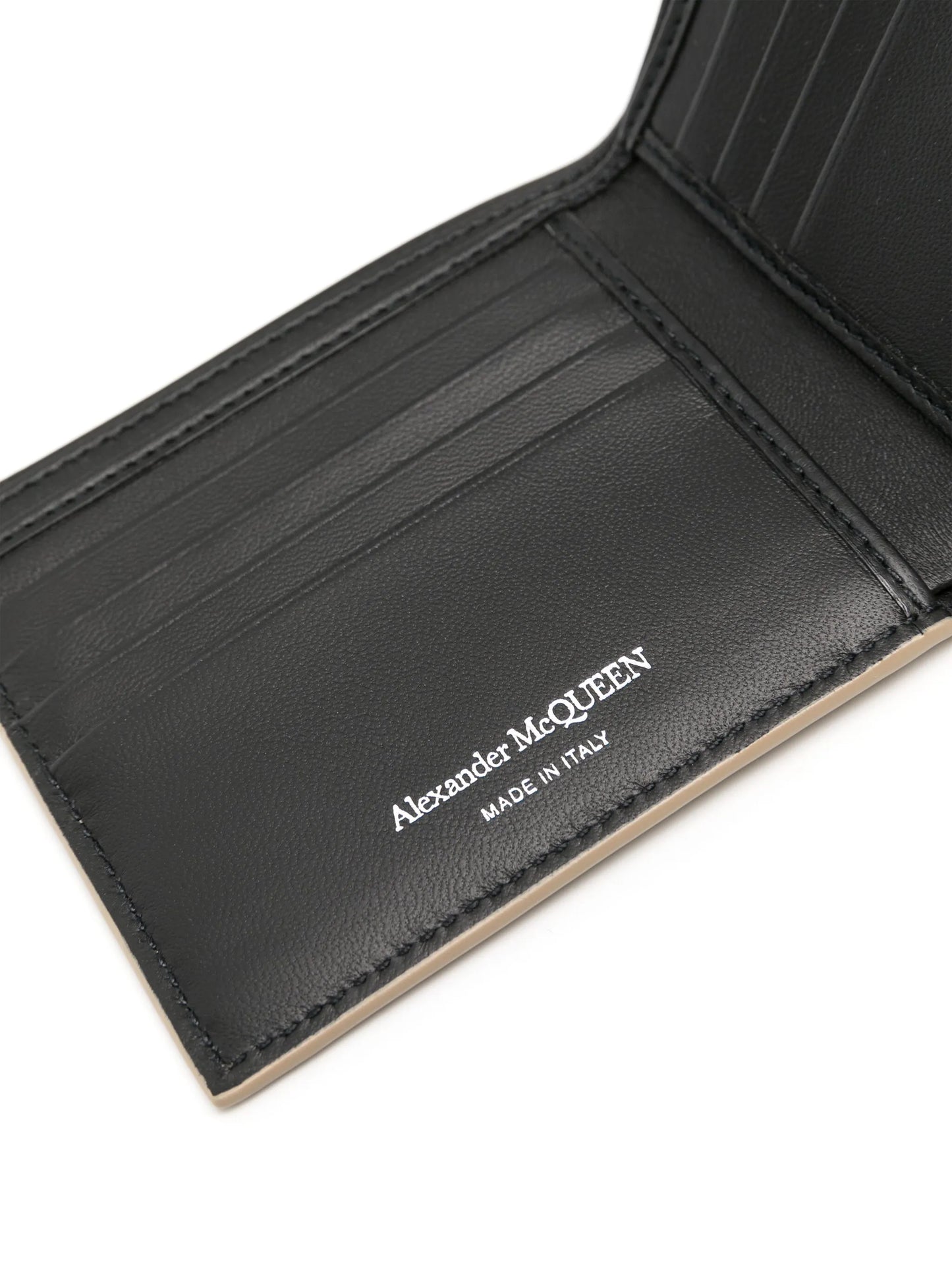 Graffiti-print leather cardholder