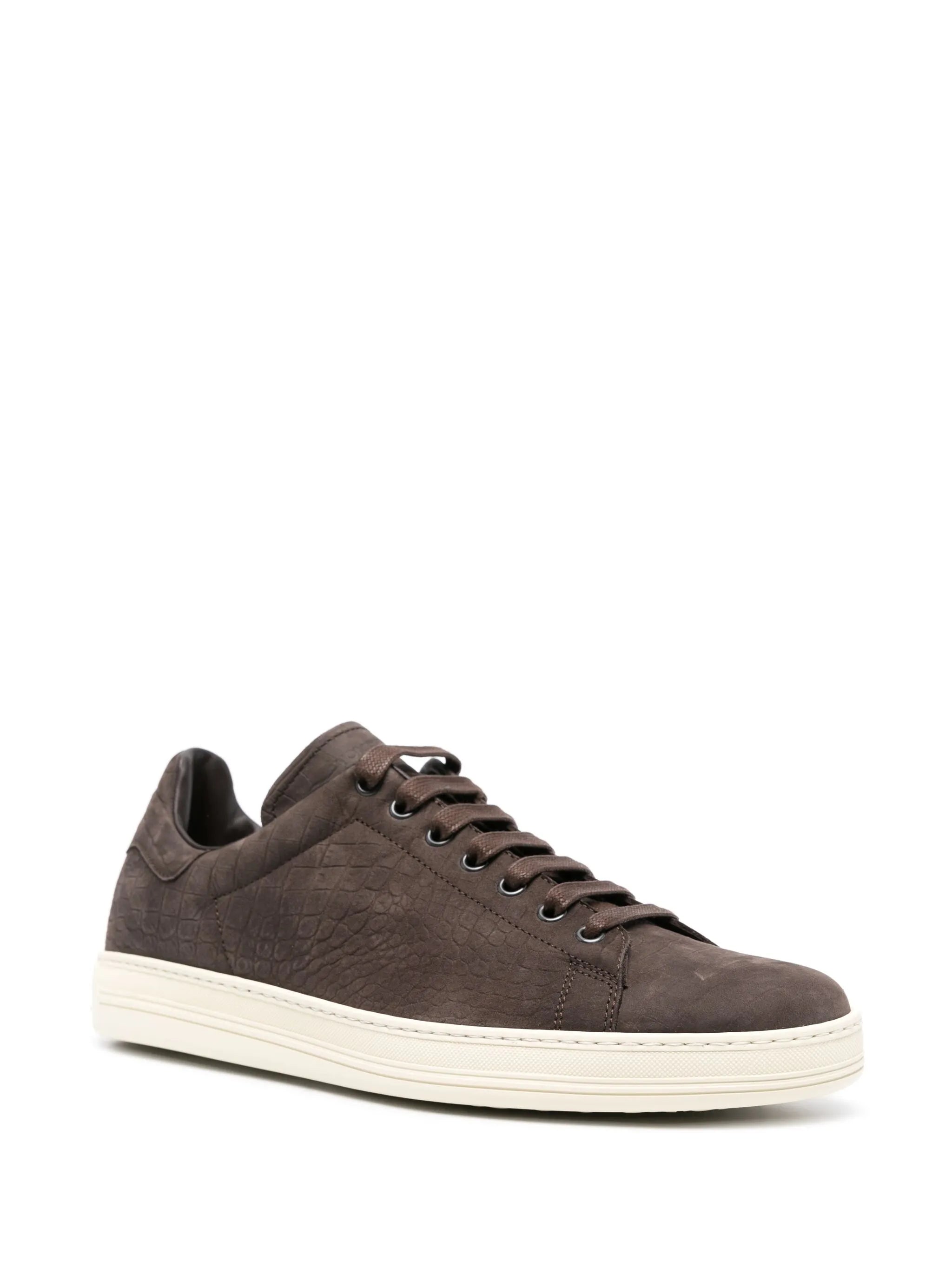 Warwick crocodile-effect sneakers