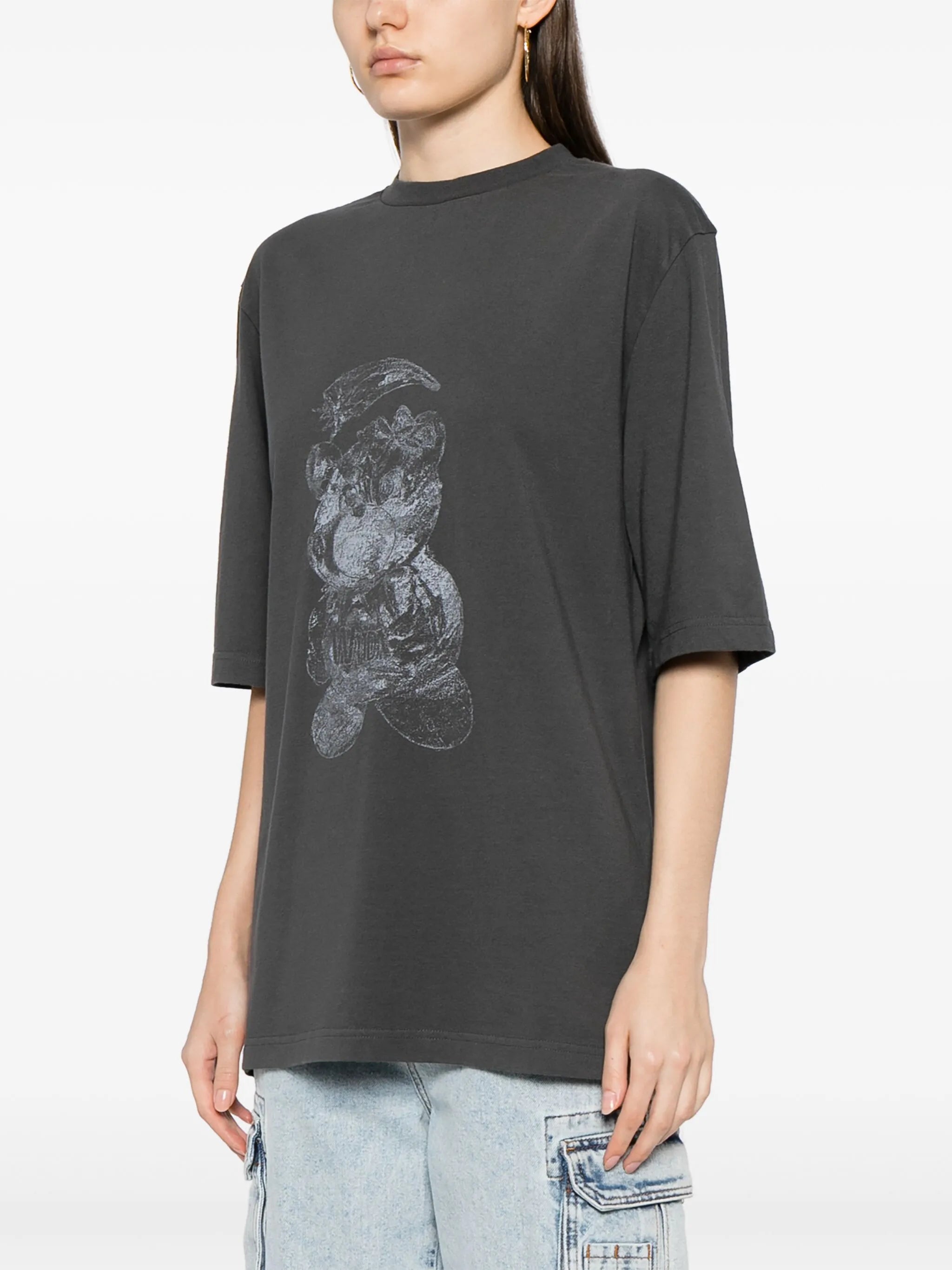 bear-print cotton T-shirt