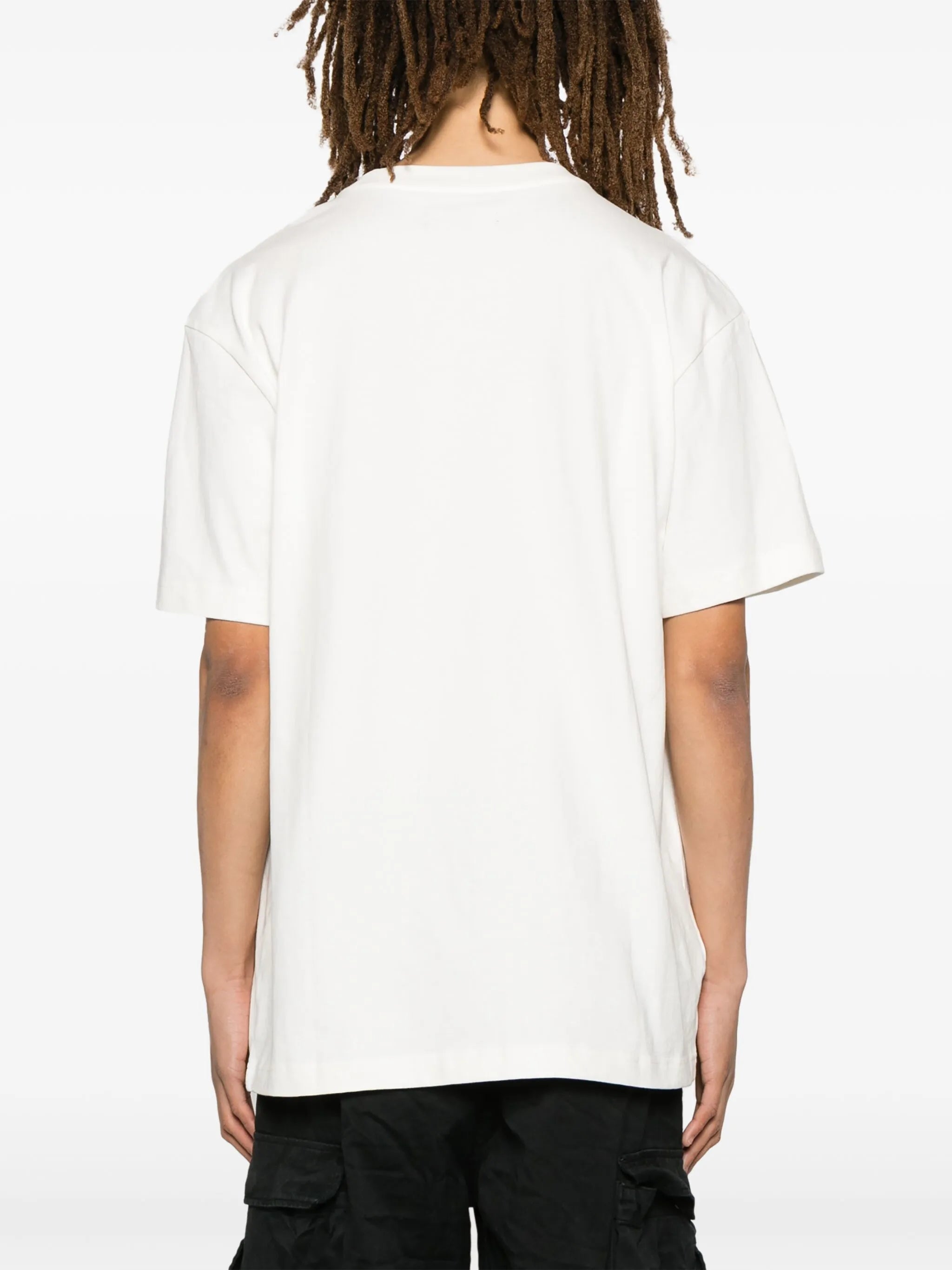 Collegiate logo-flocked T-shirt