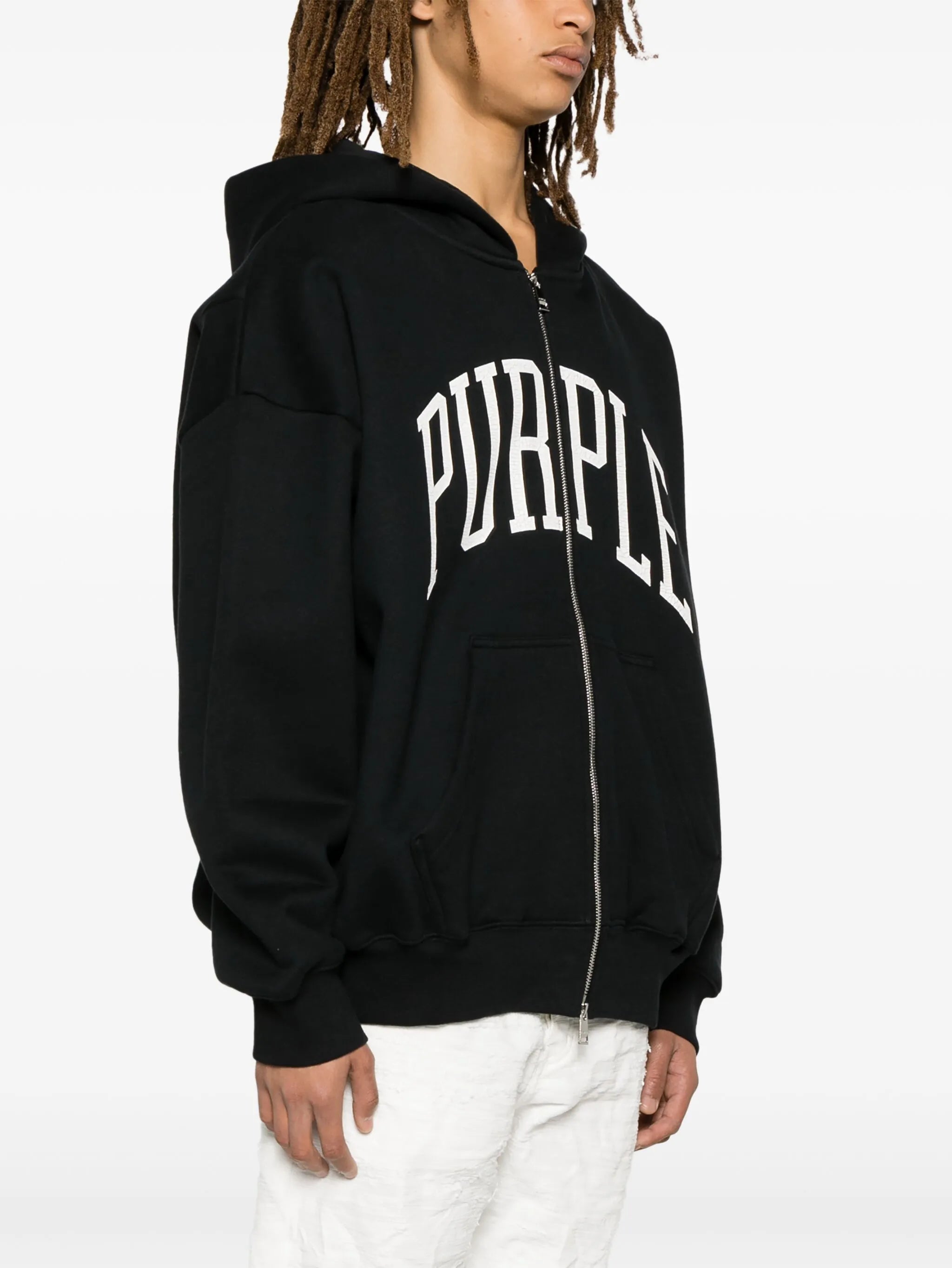 logo-print cotton hoodie