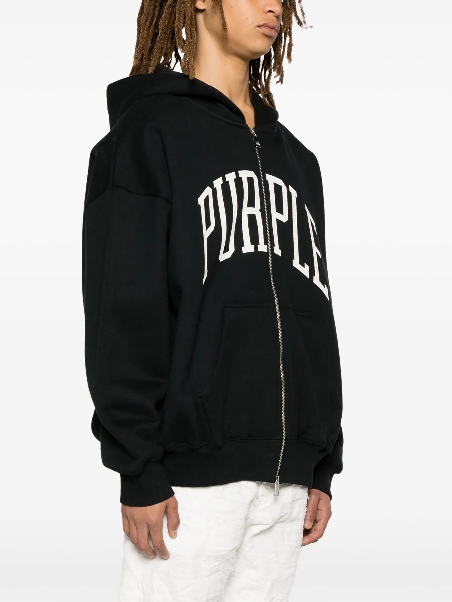 logo-print cotton hoodie
