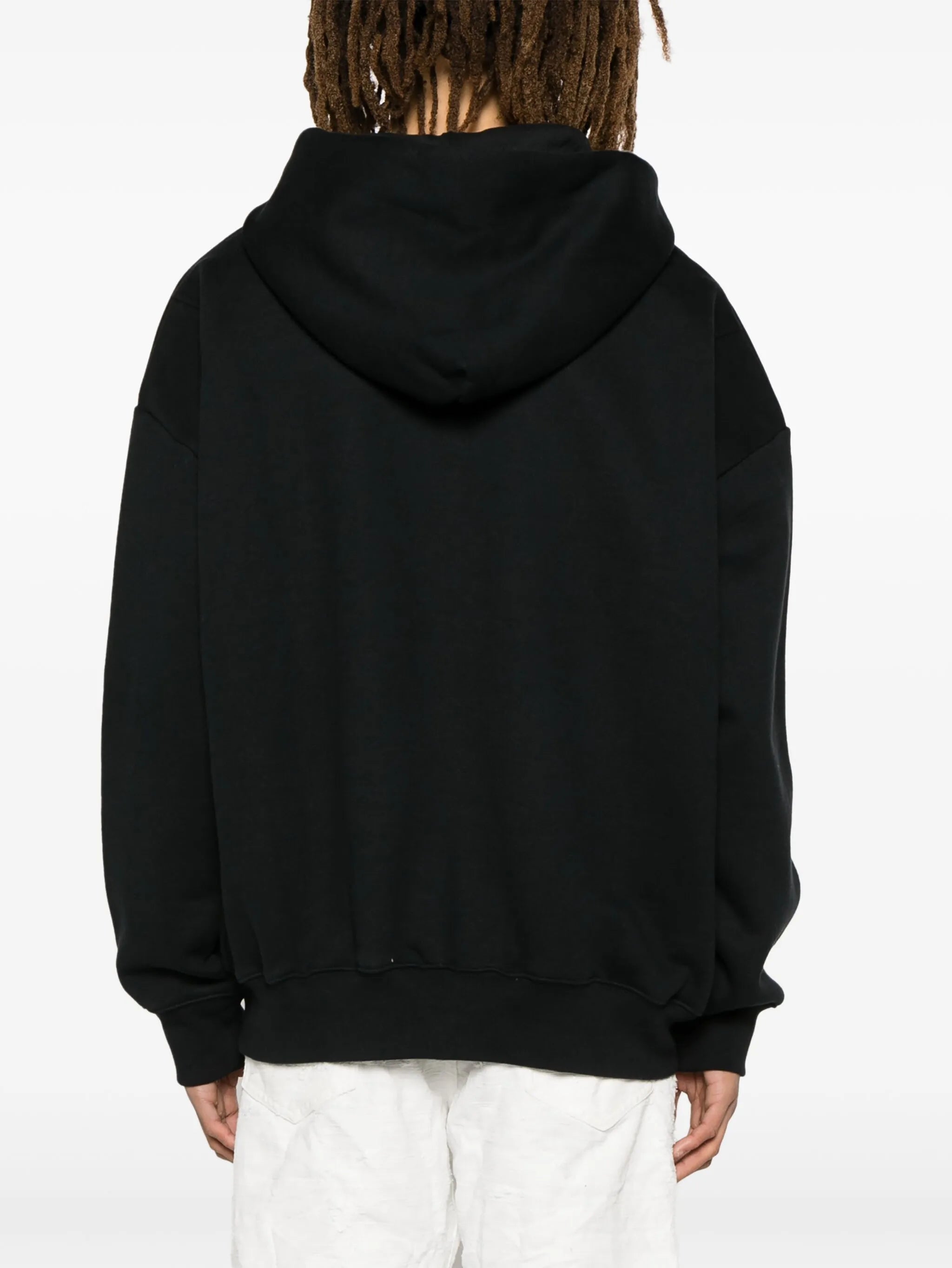 logo-print cotton hoodie