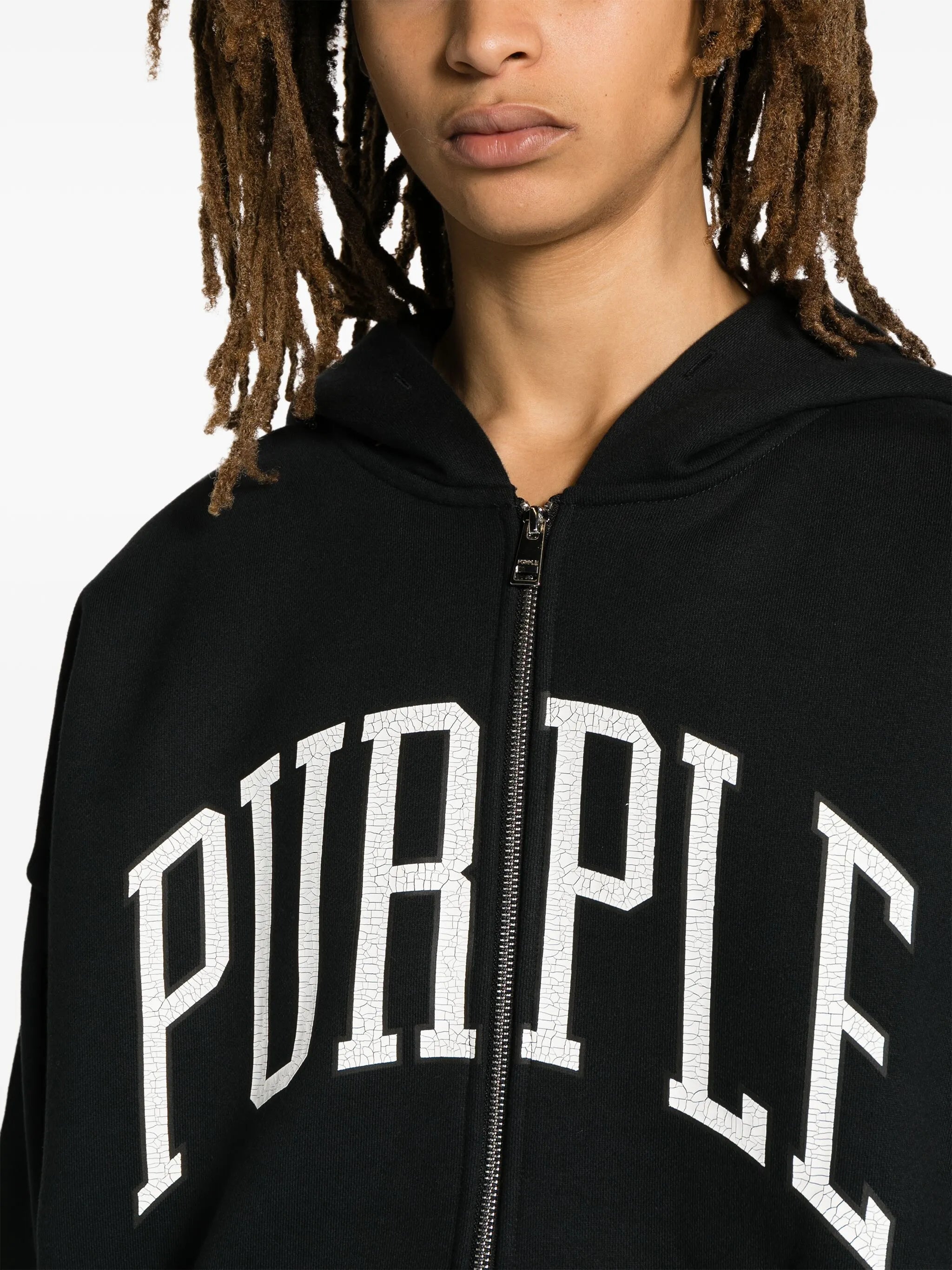 logo-print cotton hoodie