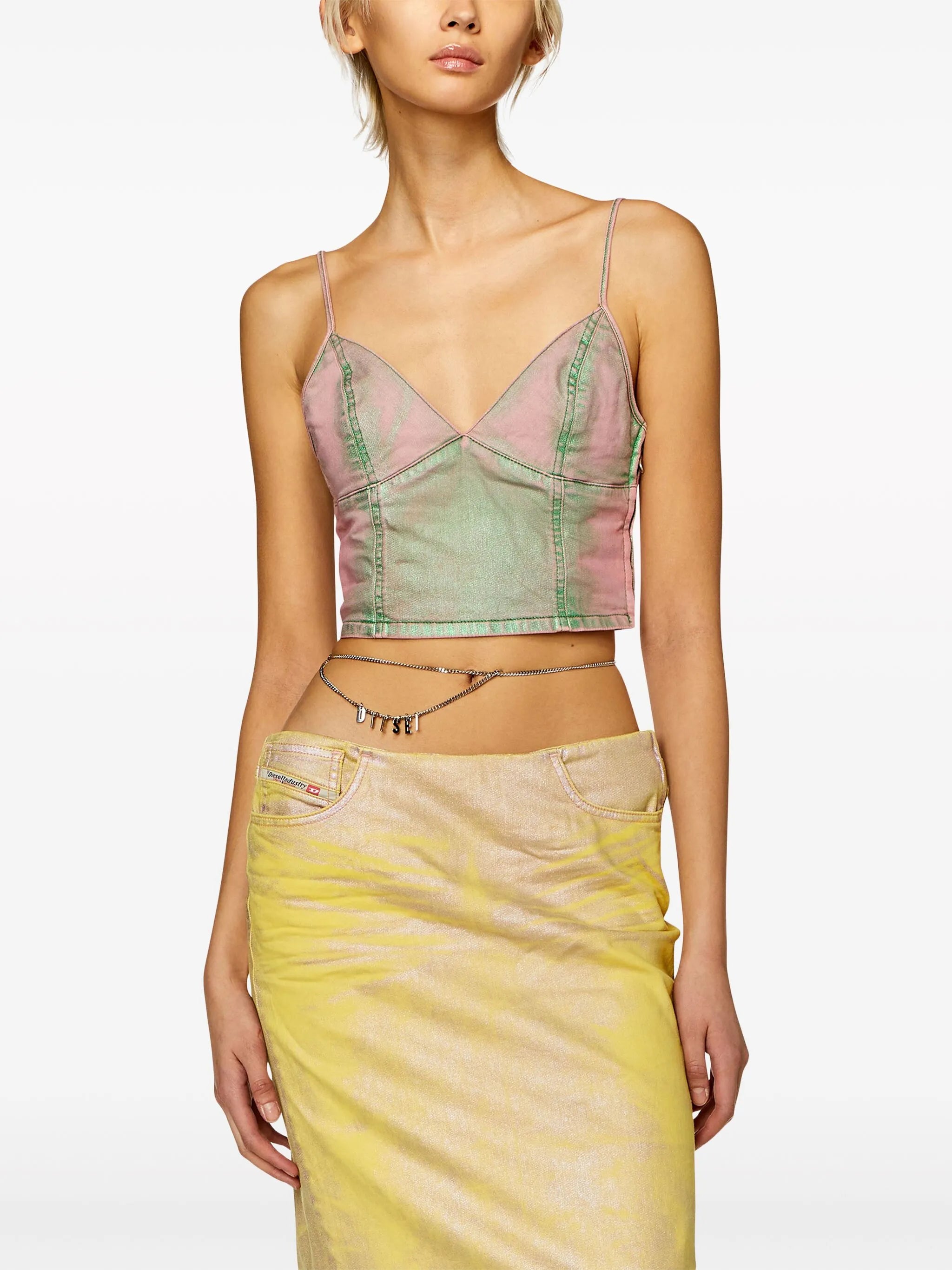 De-Fulvy-S denim cropped top