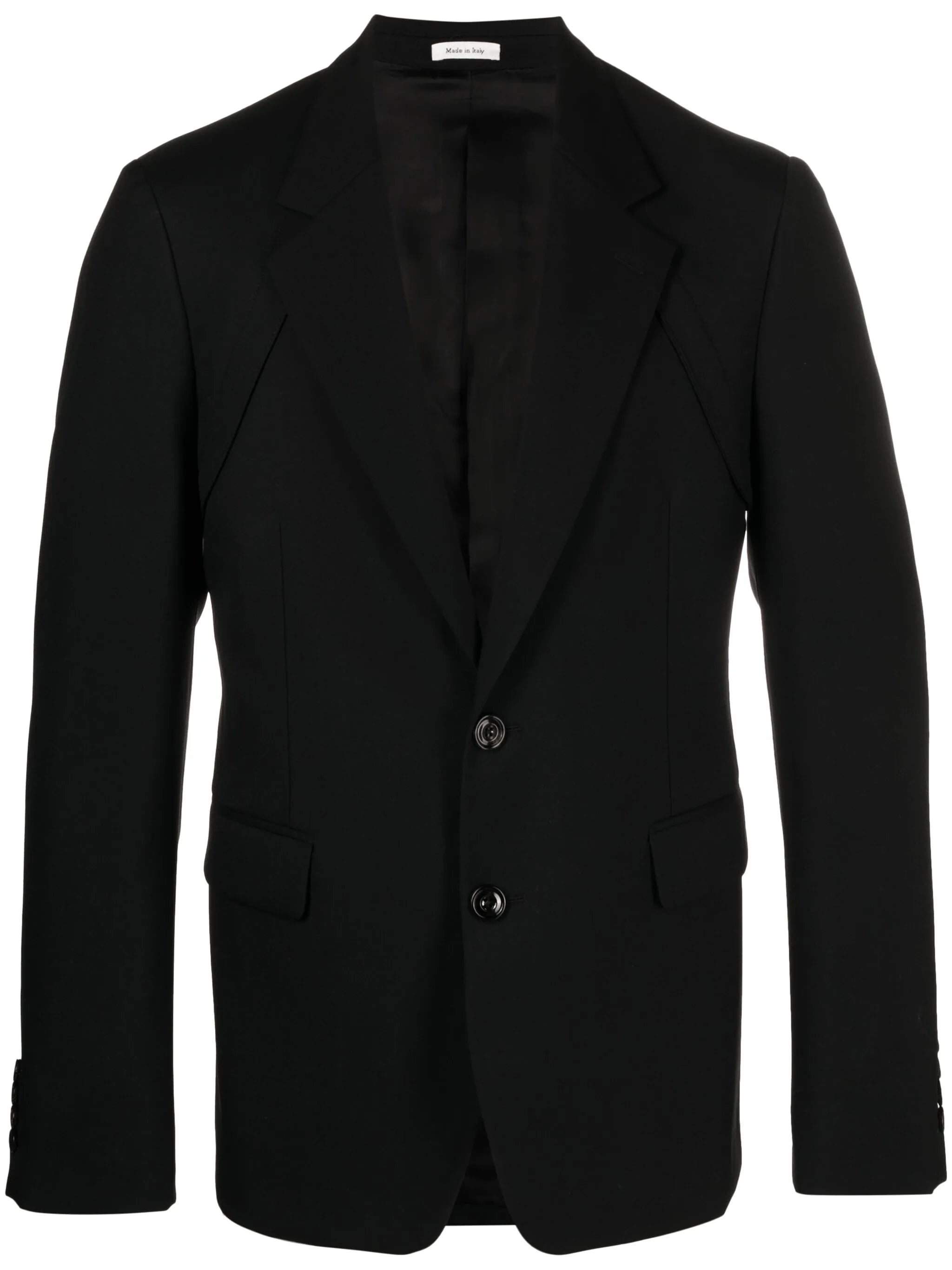 single-breasted twill blazer