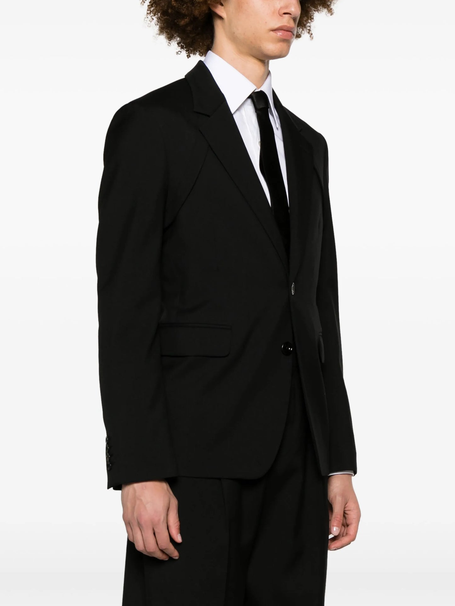 single-breasted twill blazer