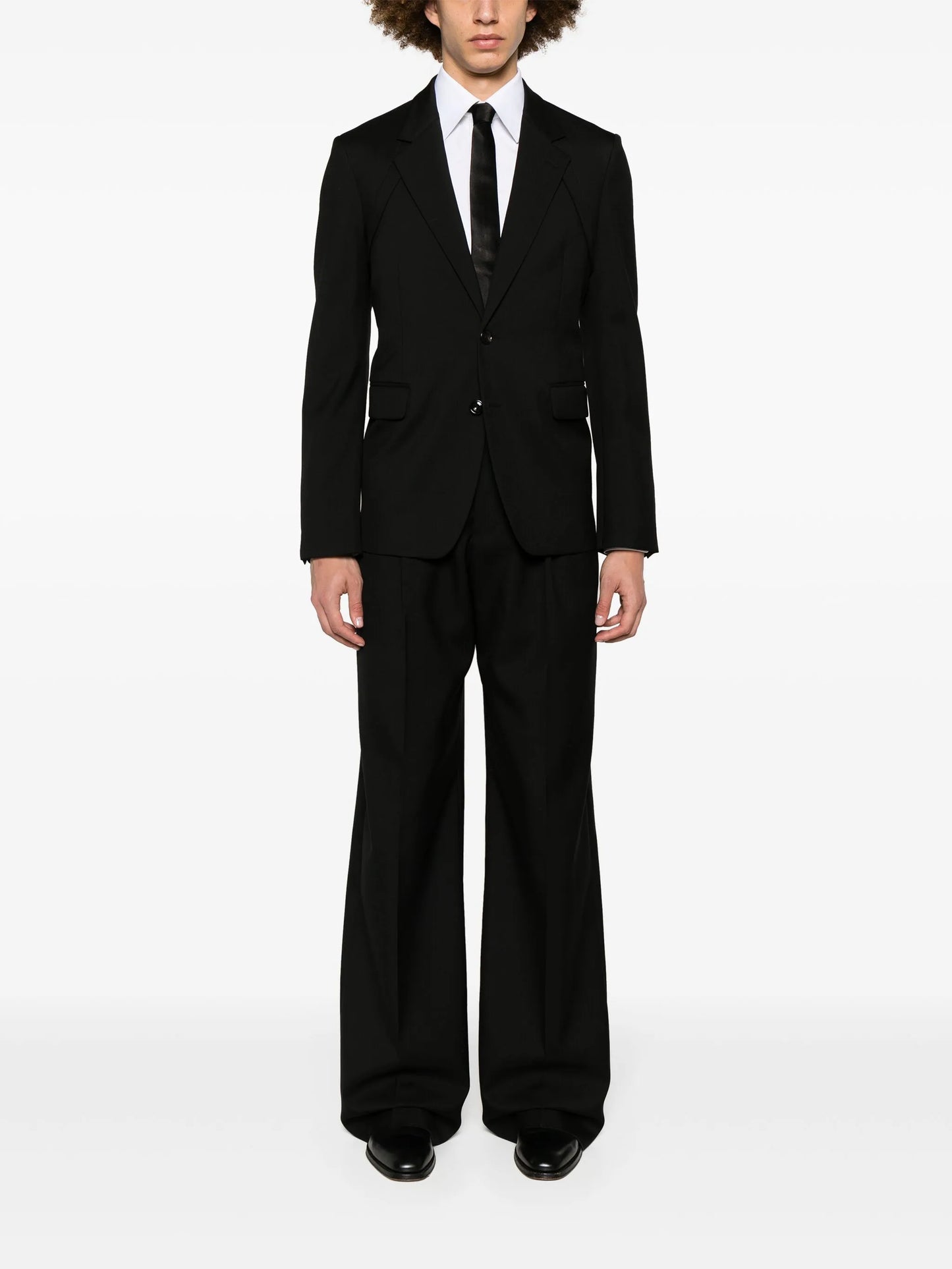 single-breasted twill blazer