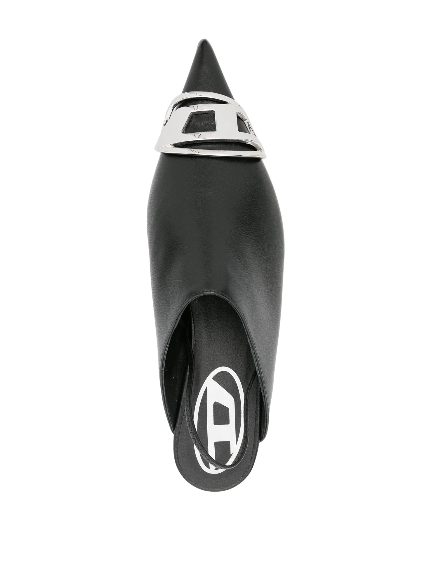 logo-plaque leather pumps