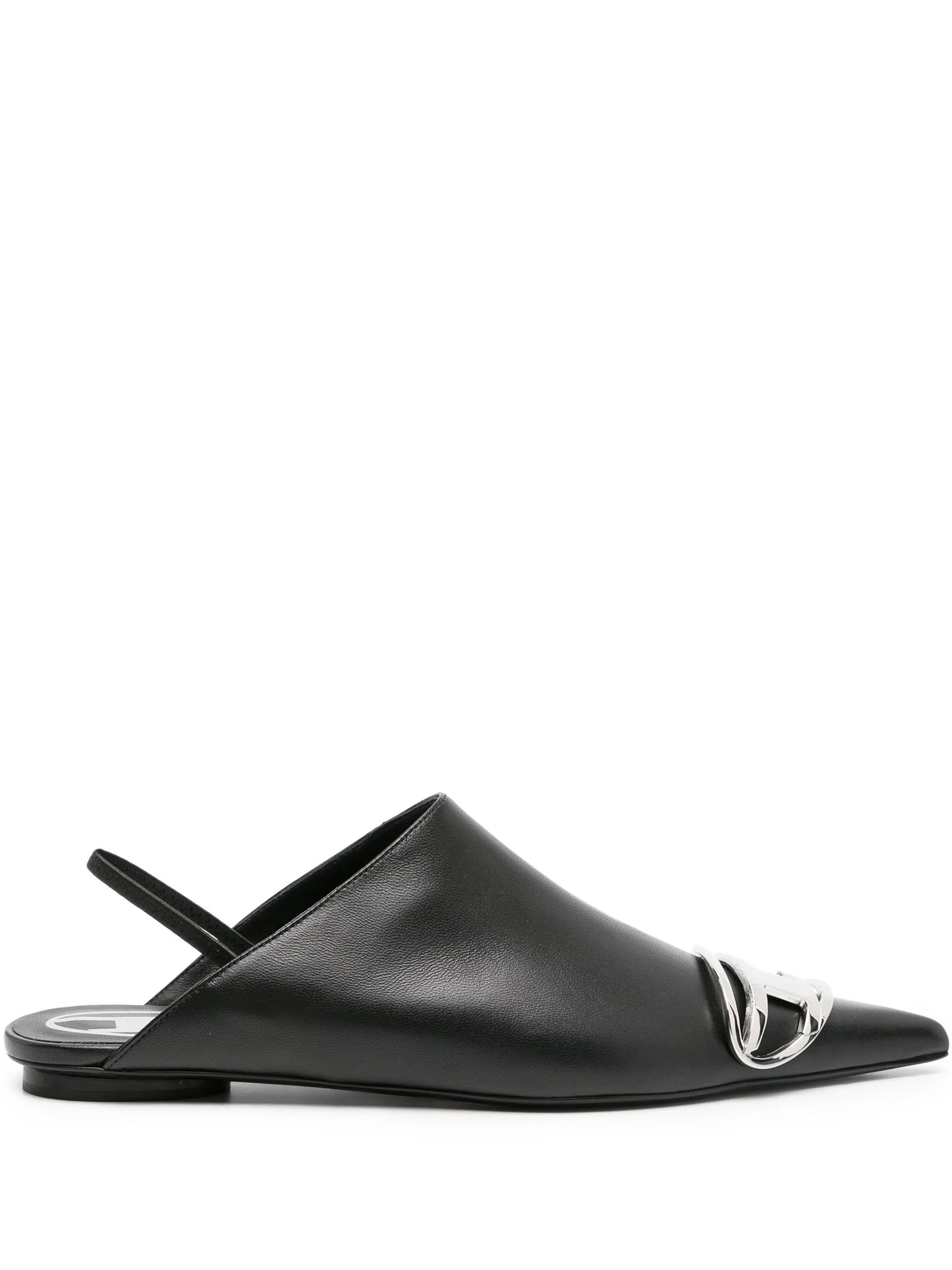 logo-plaque leather pumps