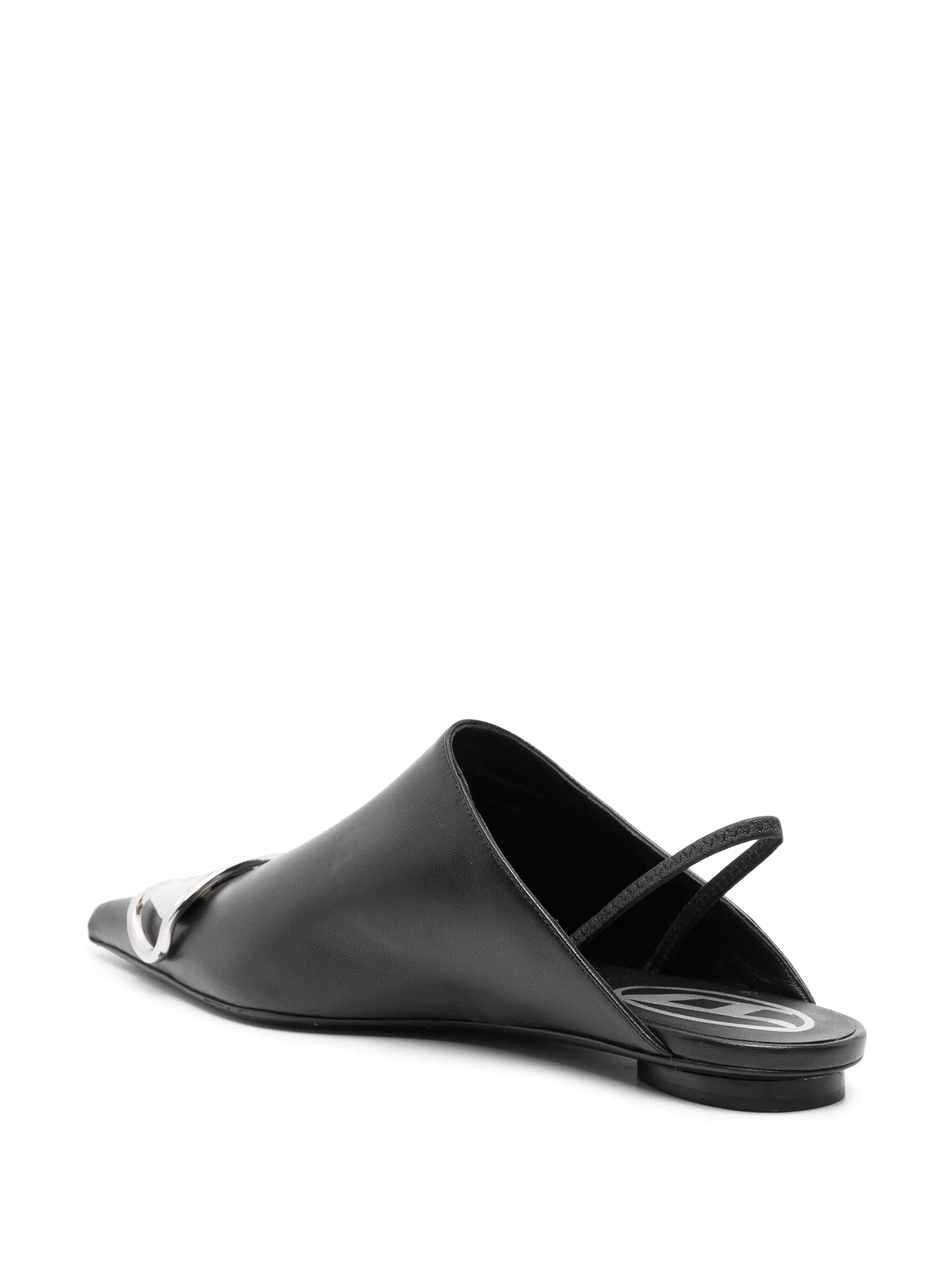 logo-plaque leather pumps