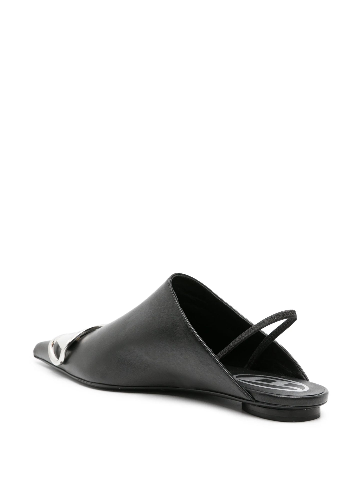 logo-plaque leather pumps