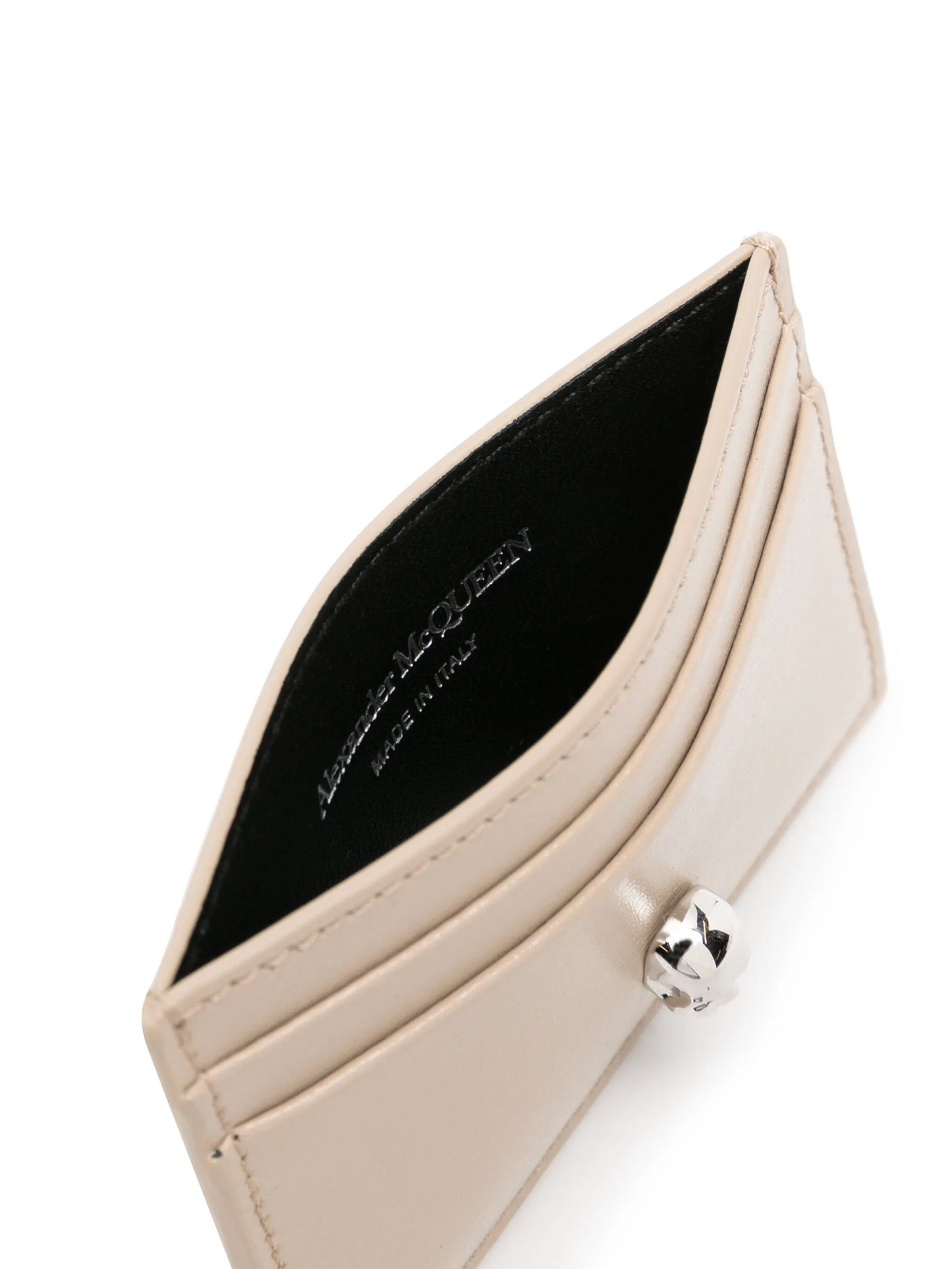 Skull leather card holder