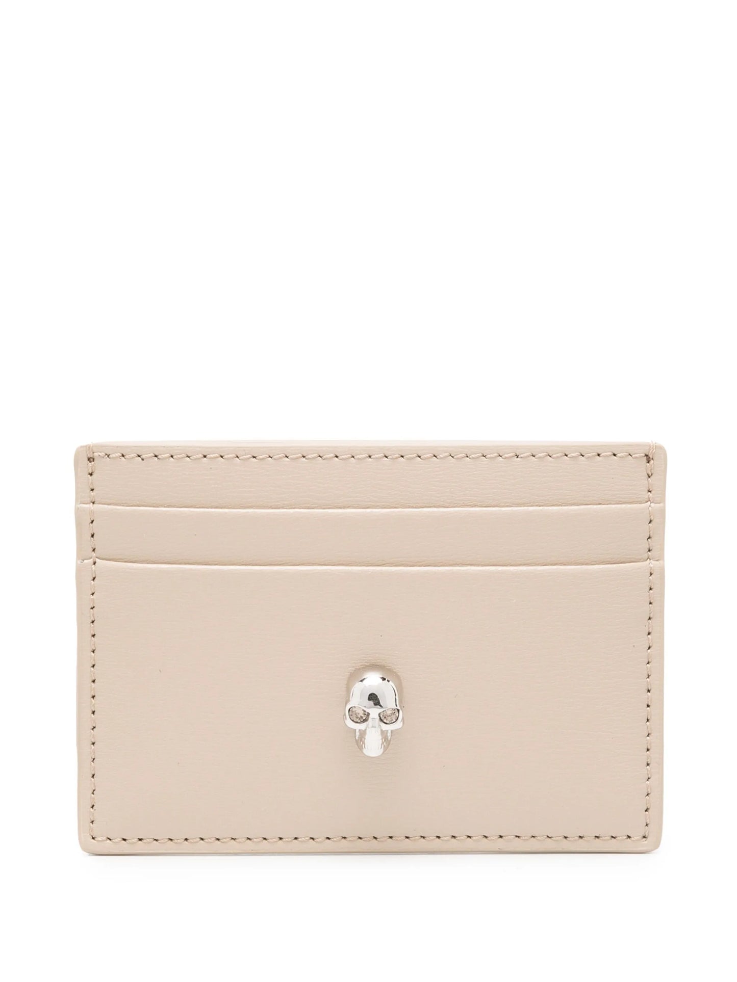 Skull leather card holder