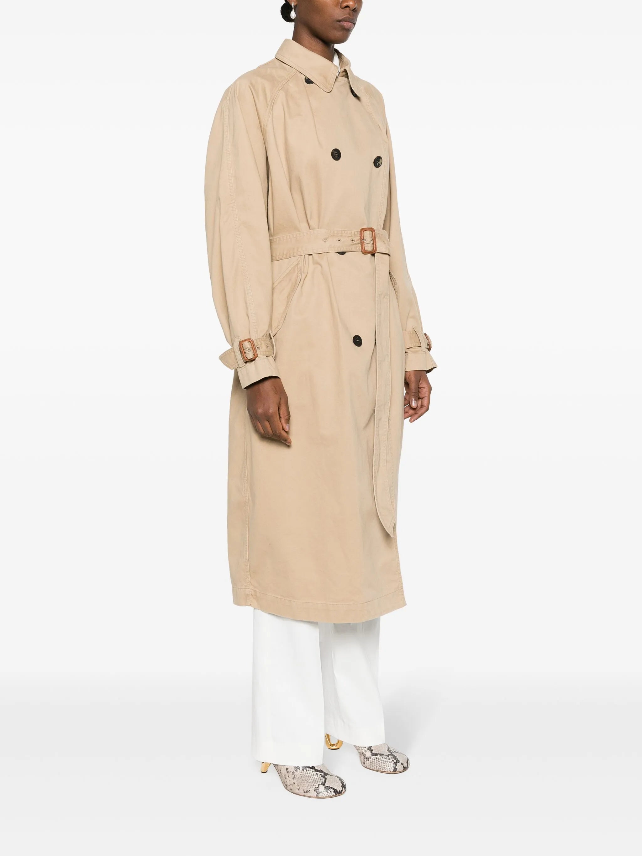 Edenna double-breasted trench coat