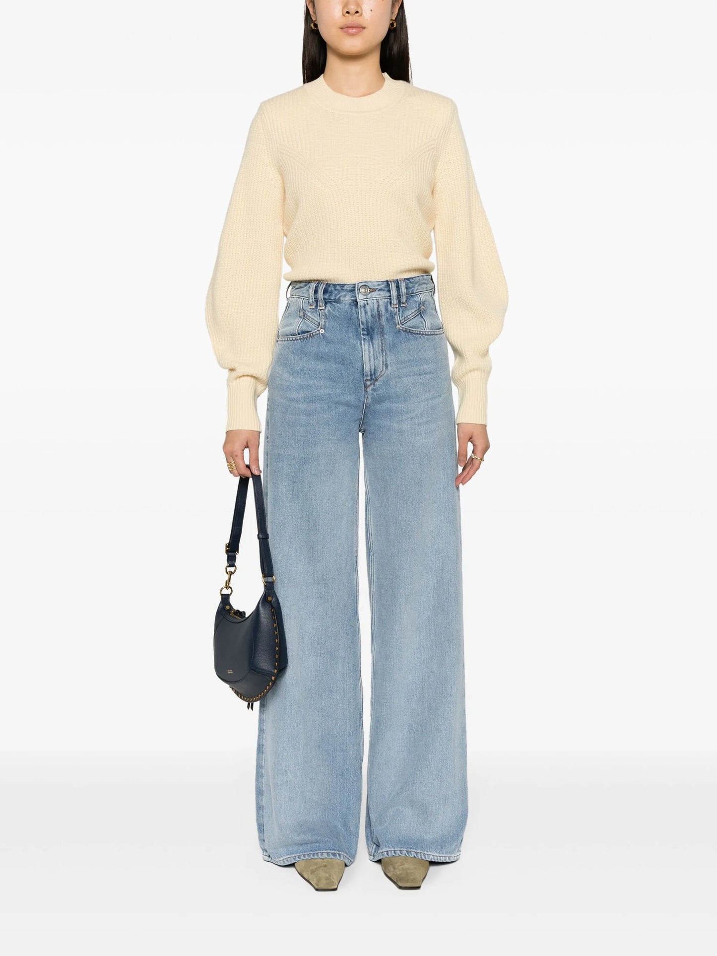 Lemony wide-leg jeans