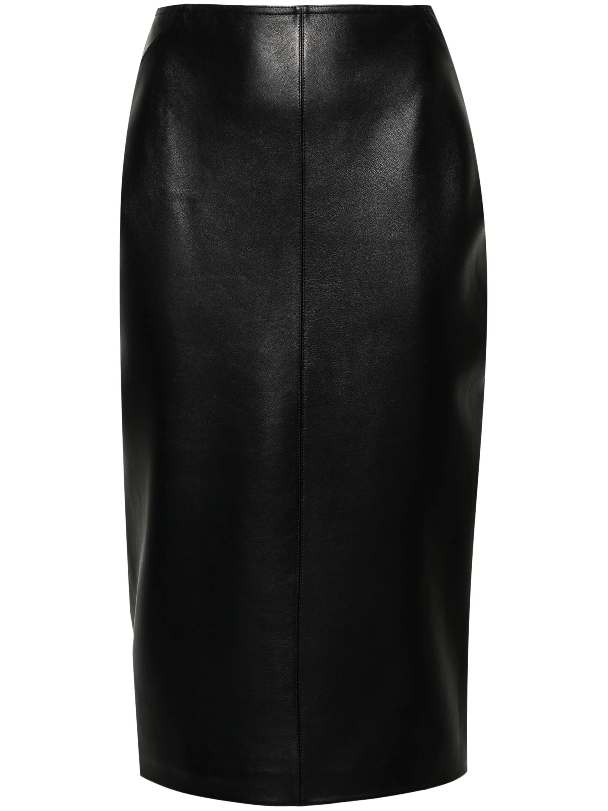 leather midi skirt