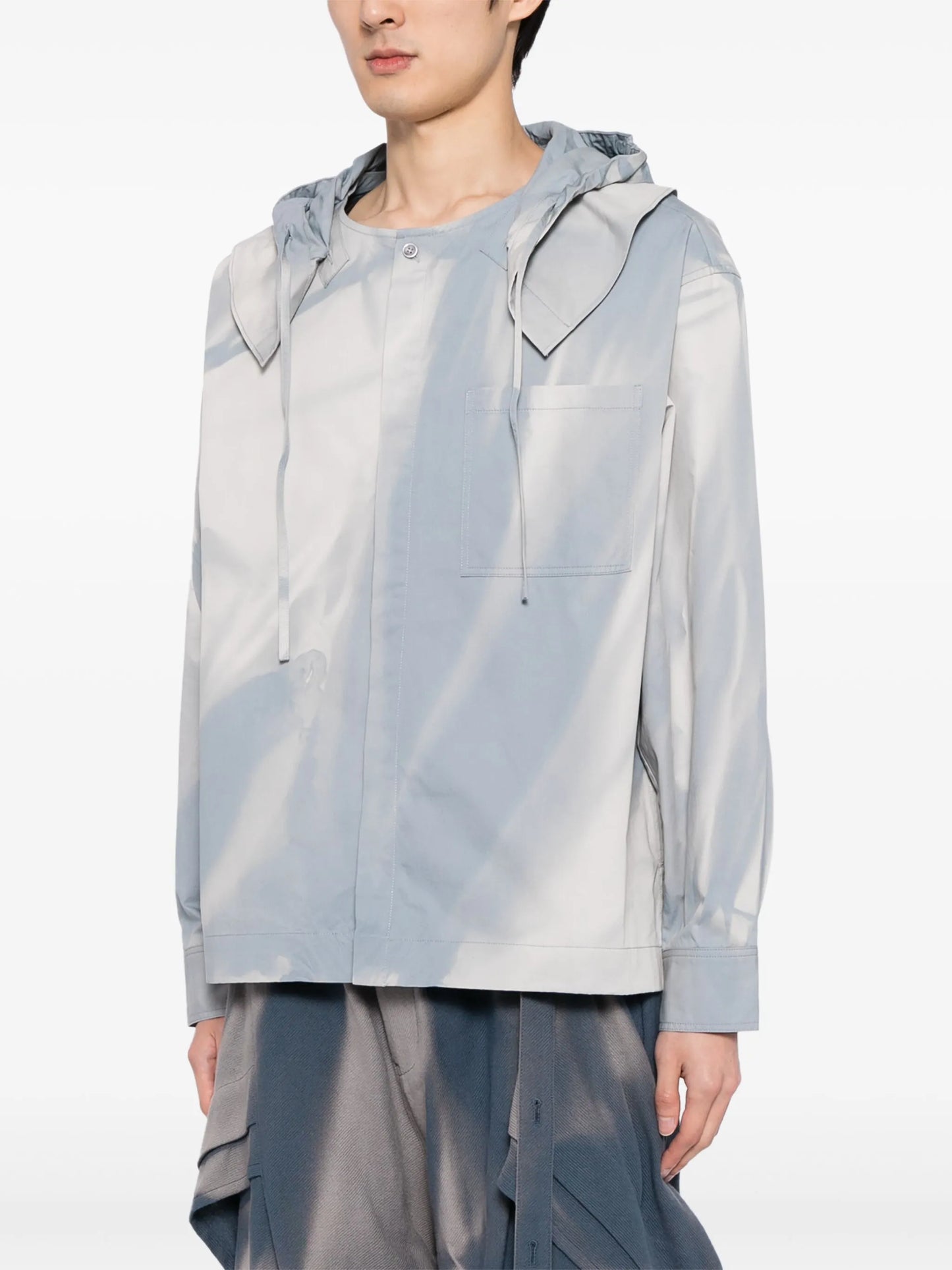 printed hooded jacket